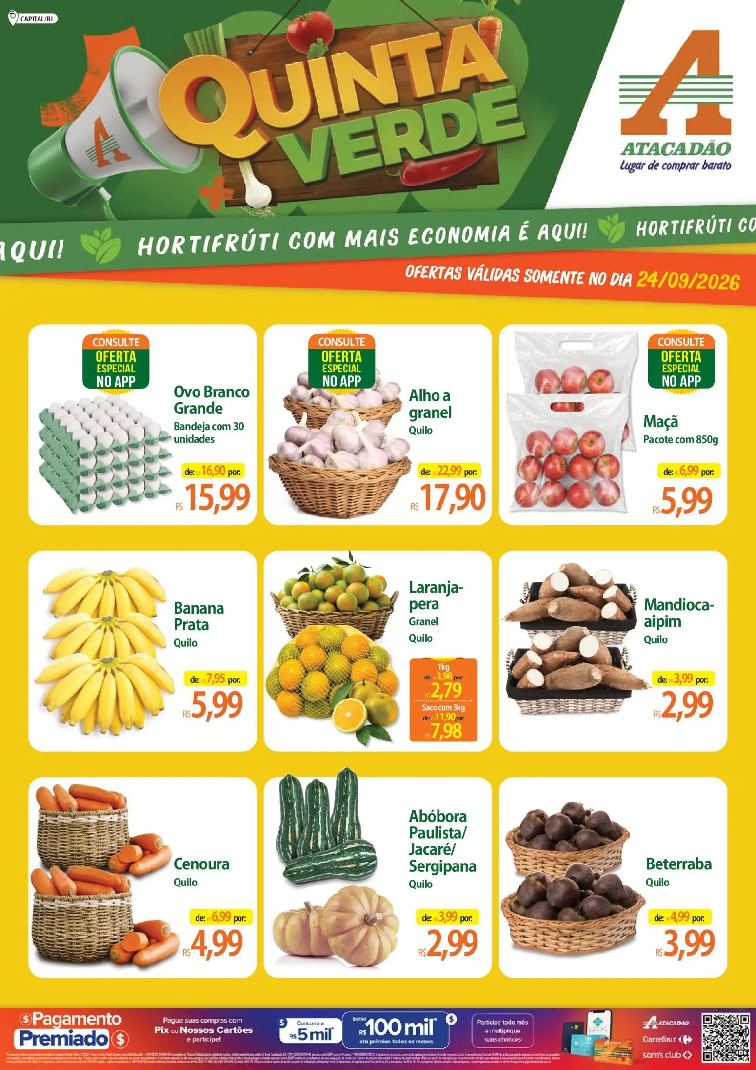 Pré-Visualização do folheto "Atacadão ofertas - RJ" da loja Atacadão válido a partir de 24/09/2026