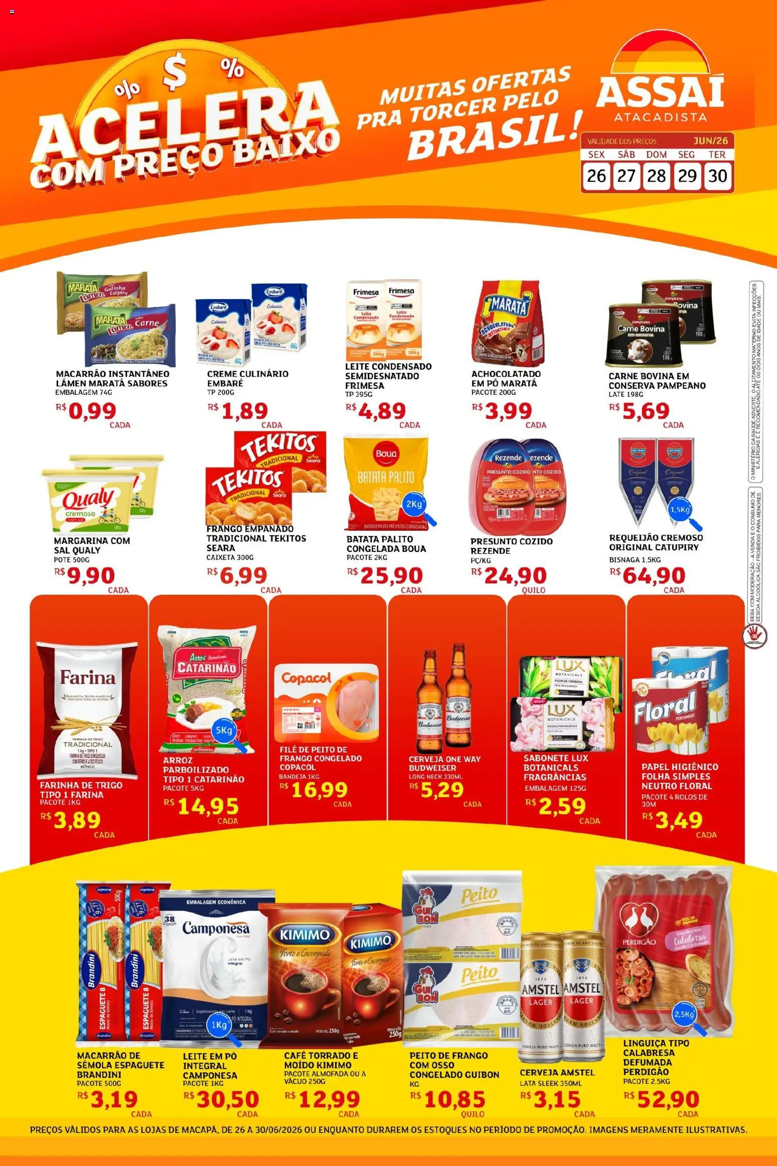 Pré-Visualização do folheto "Assaí Atacadista ofertas - AP" da loja Assaí Atacadista válido a partir de 29/06/2026