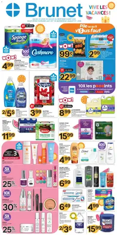 Preview of leaflet Brunet weekly flyer / circulaire from shop Brunet is valid from Jul 30, 2026