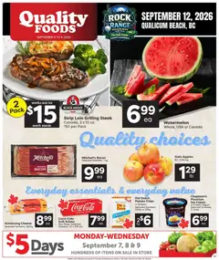 Preview of leaflet Quality Foods weekly flyer / circulaire from shop Quality Foods is valid from Sep 03, 2026