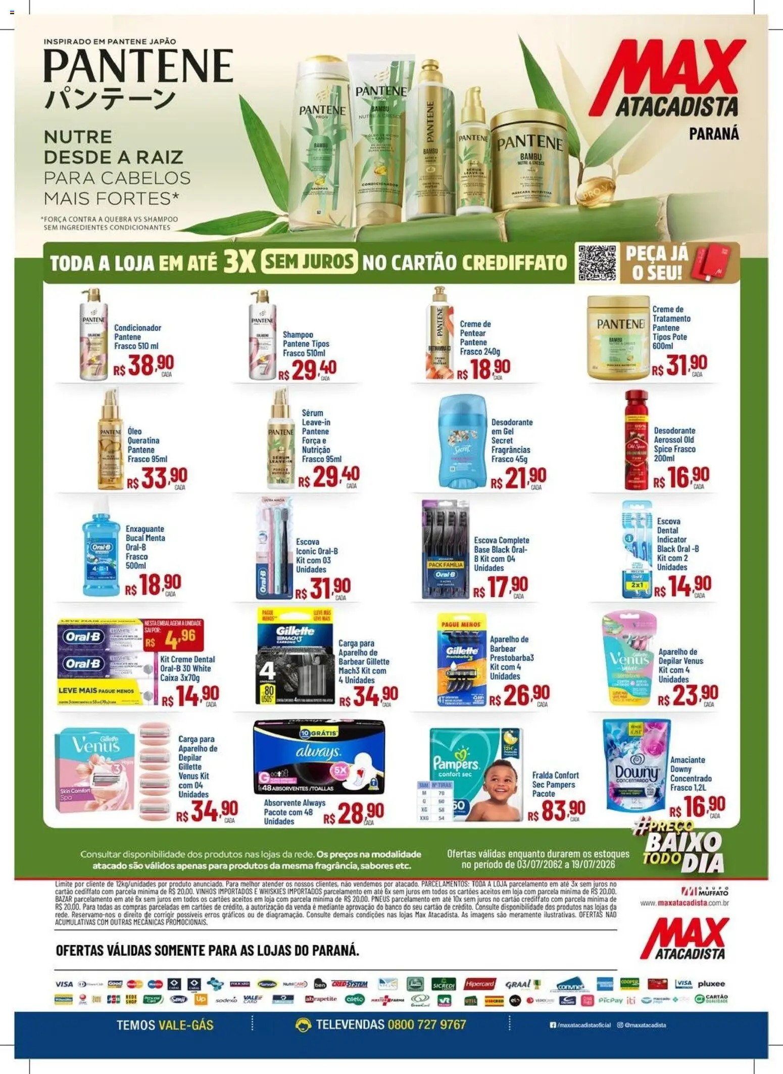 Pré-Visualização do folheto "Max Atacadista ofertas Pantene" da loja Max Atacadista válido a partir de 03/07/2026