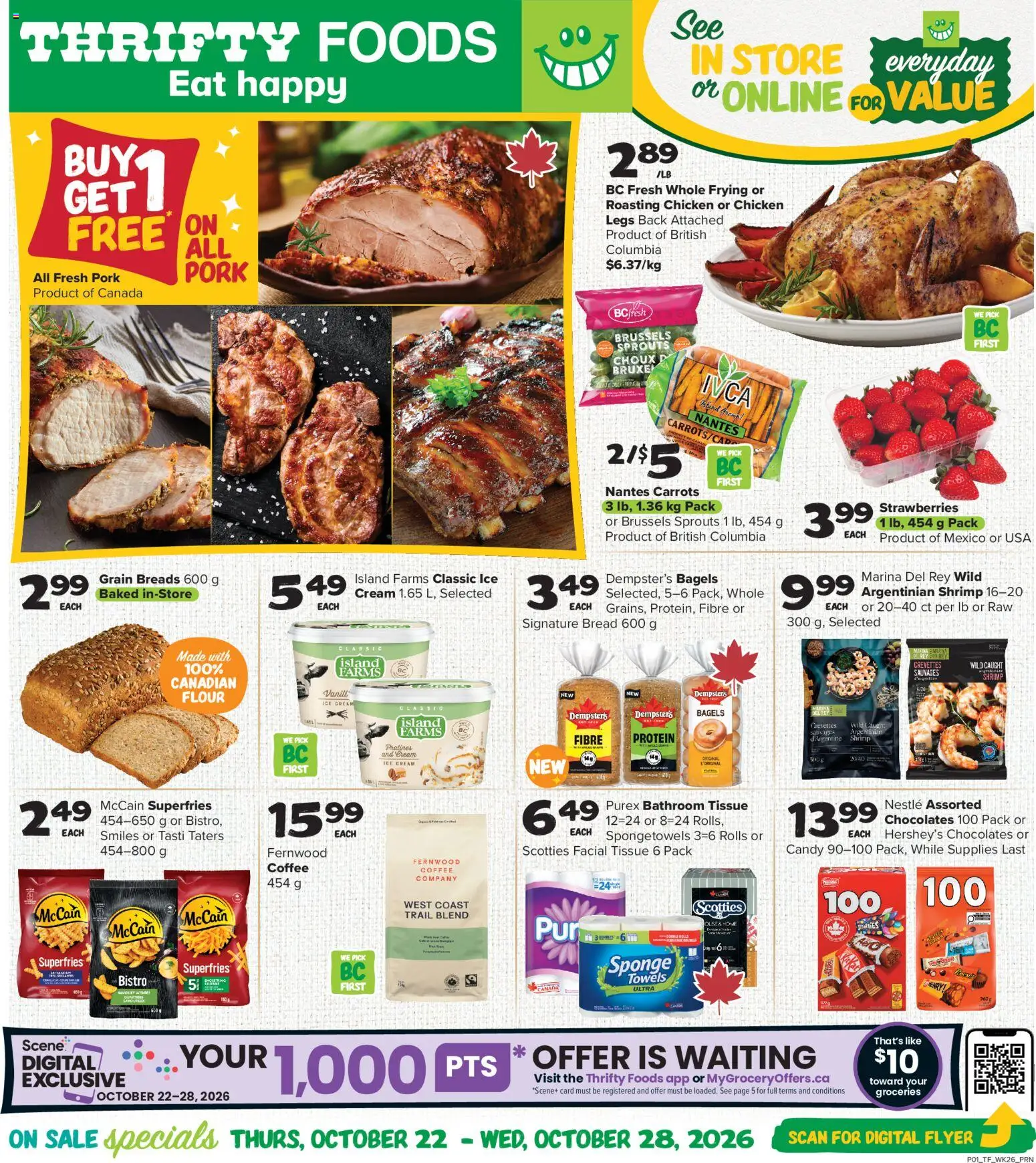 Preview of leaflet Thrifty Foods weekly flyer / circulaire from shop Thrifty Foods is valid from Oct 22, 2026