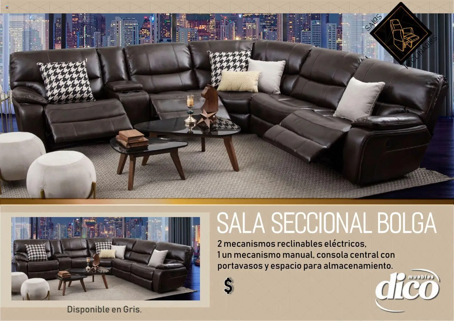 Vista previa las ofertas de la tienda Muebles Dico - Catálogo Salas reclinables desde el 01/01/2026 - Sillón, Sillón reclinable