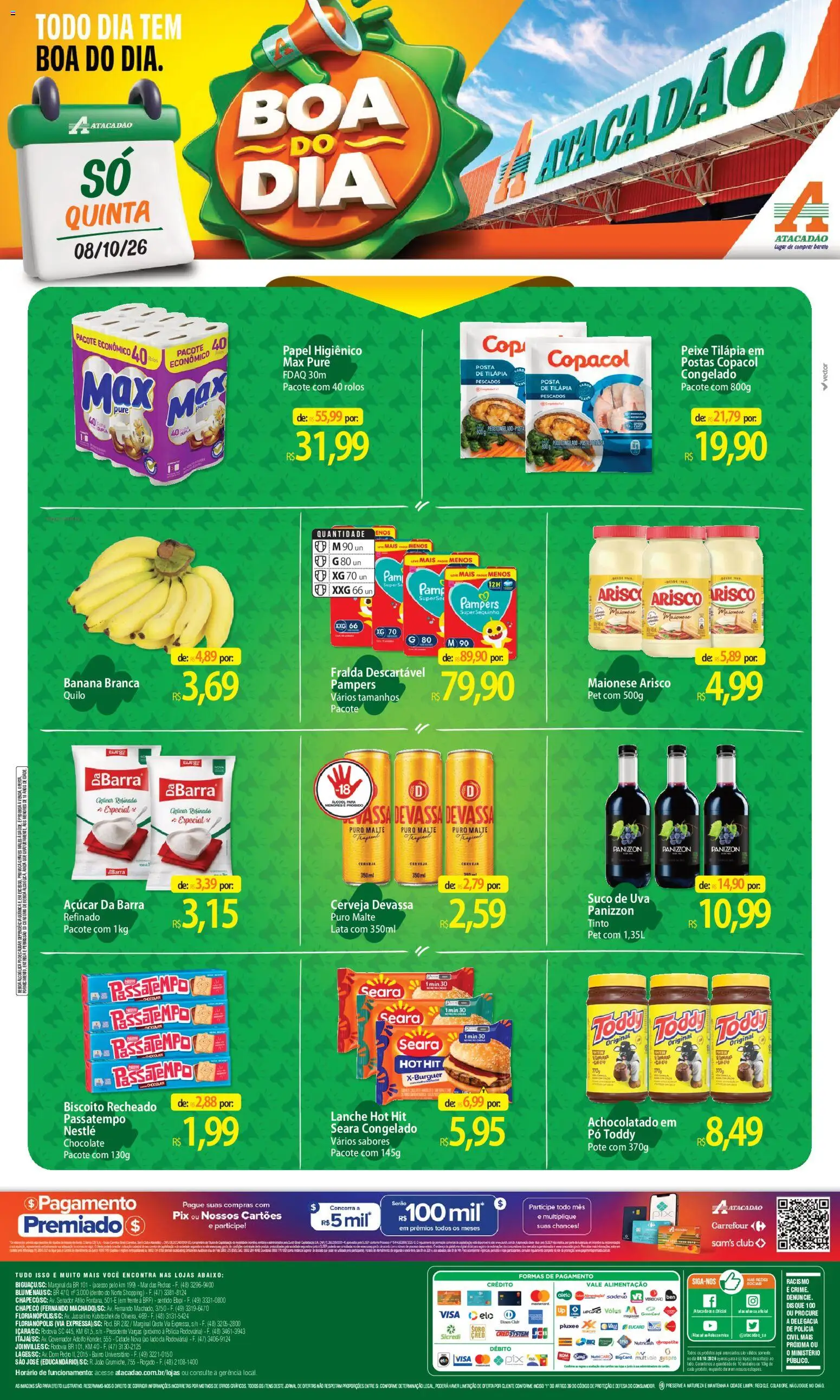 Pré-Visualização do folheto "Atacadão ofertas - SC" da loja Atacadão válido a partir de 08/10/2026
