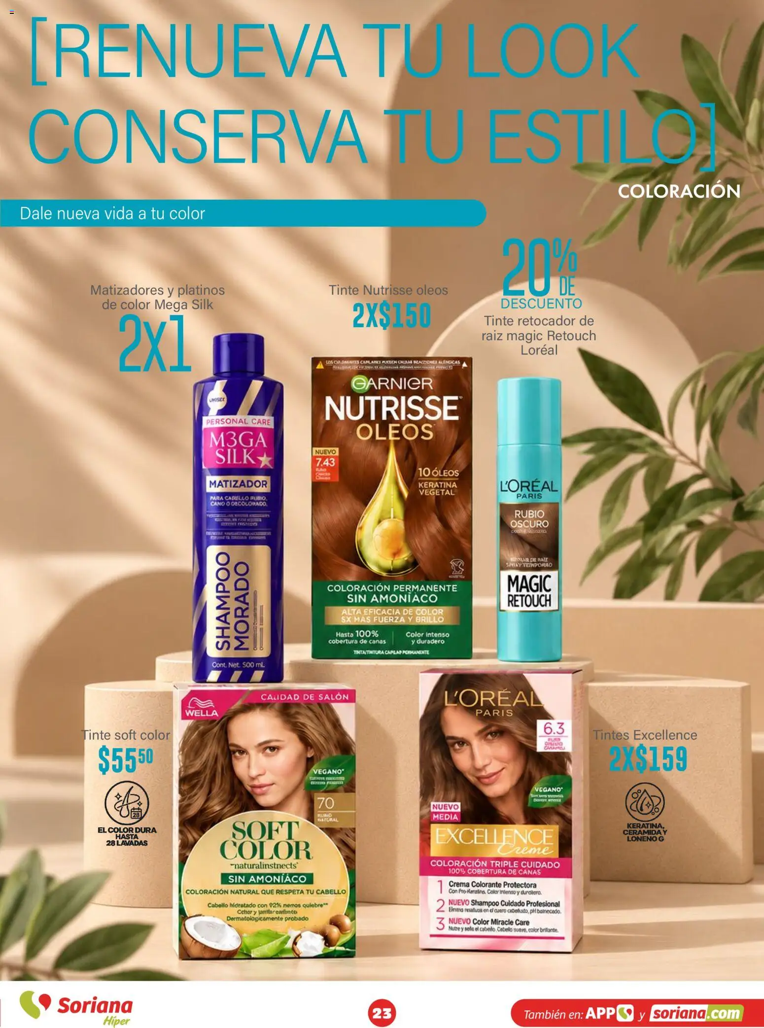 Vista previa las ofertas de la tienda Soriana - Soriana Híper - Modo #Glowing desde el 30/09/2026 - Shampoo, Crema, Brillo