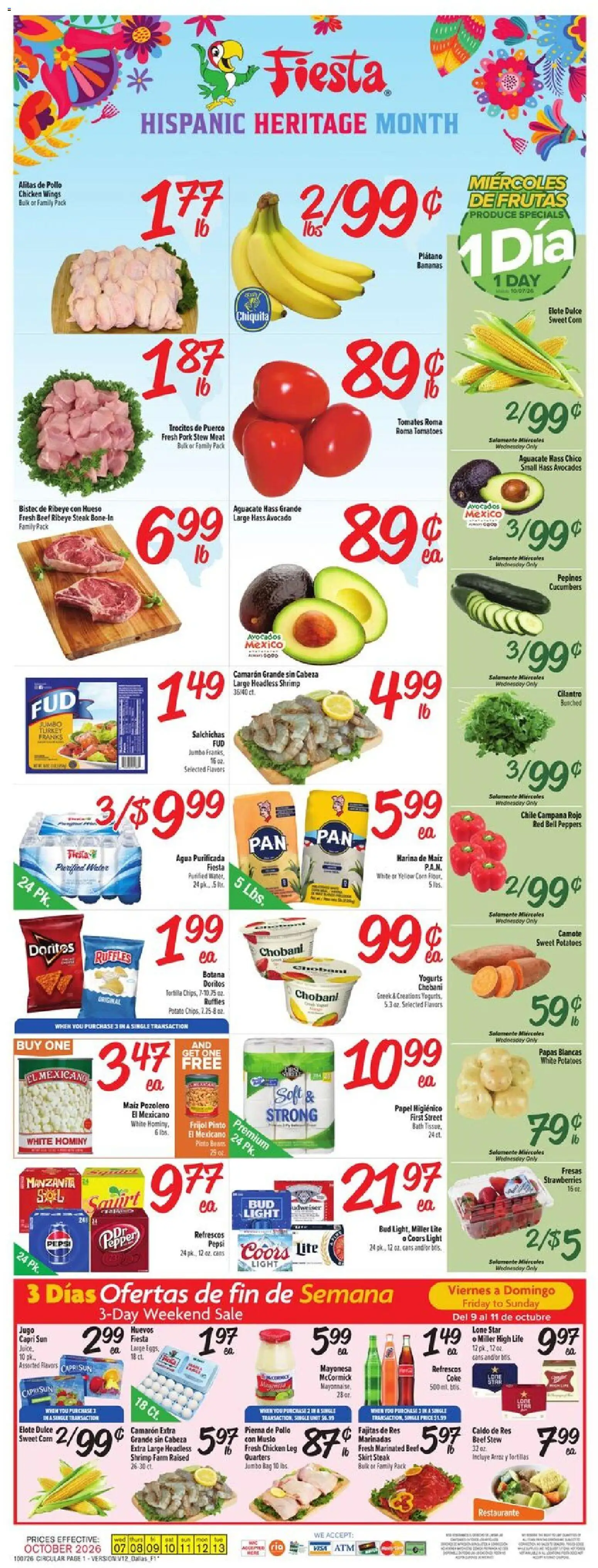 Ad Preview of Fiesta Mart Fiesta Mart Weekly Ad from 10/07/2026