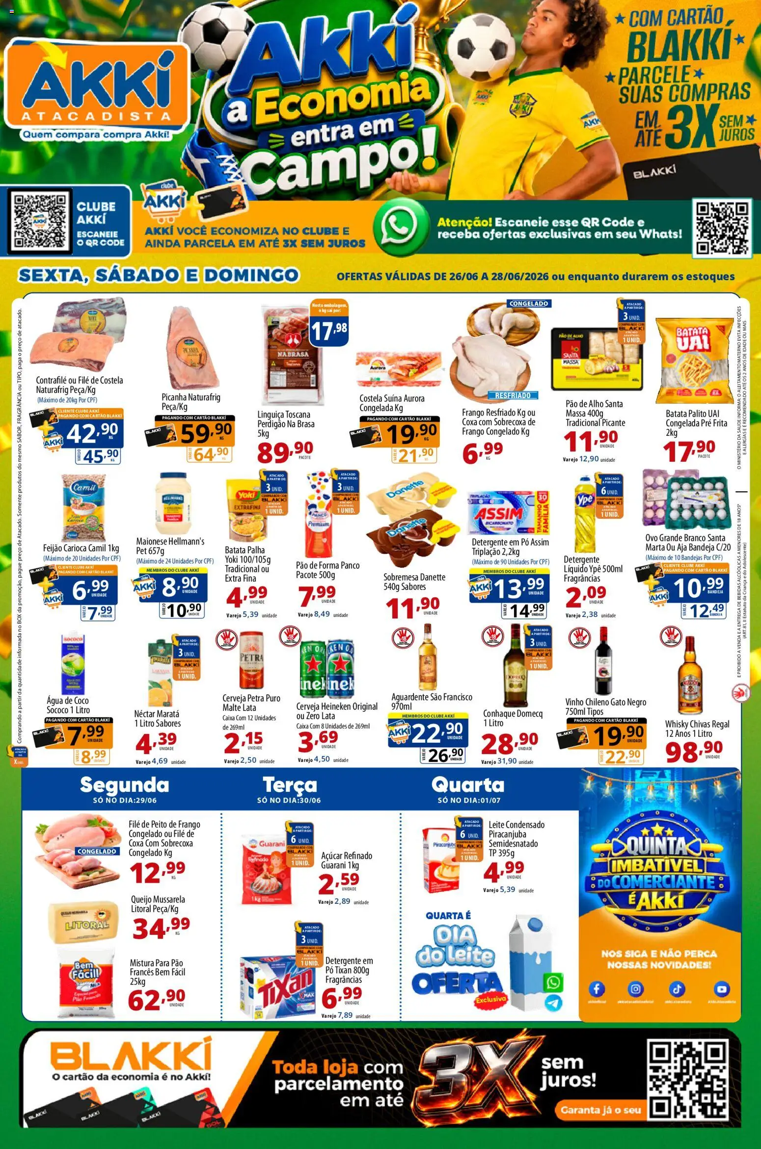 Pré-Visualização do folheto "Akki Atacadista - Ofertas da semana" da loja Akki Atacadista válido a partir de 26/06/2026