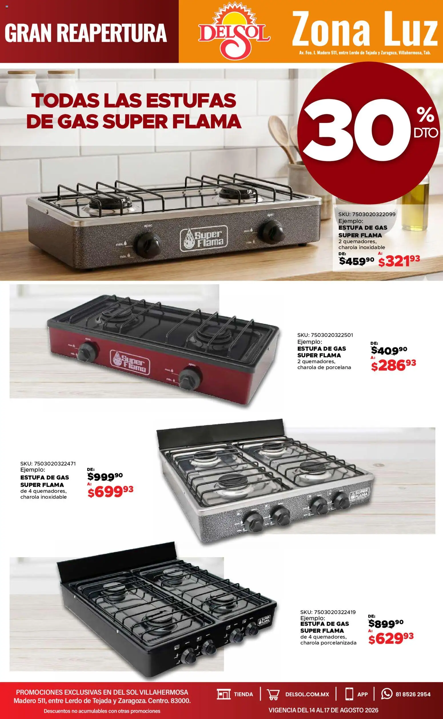 Vista previa las ofertas de la tienda Del Sol y Woolworth - Del Sol y Woolworth catálogo 4 Días de Grandes Promociones desde el 14/08/2026 