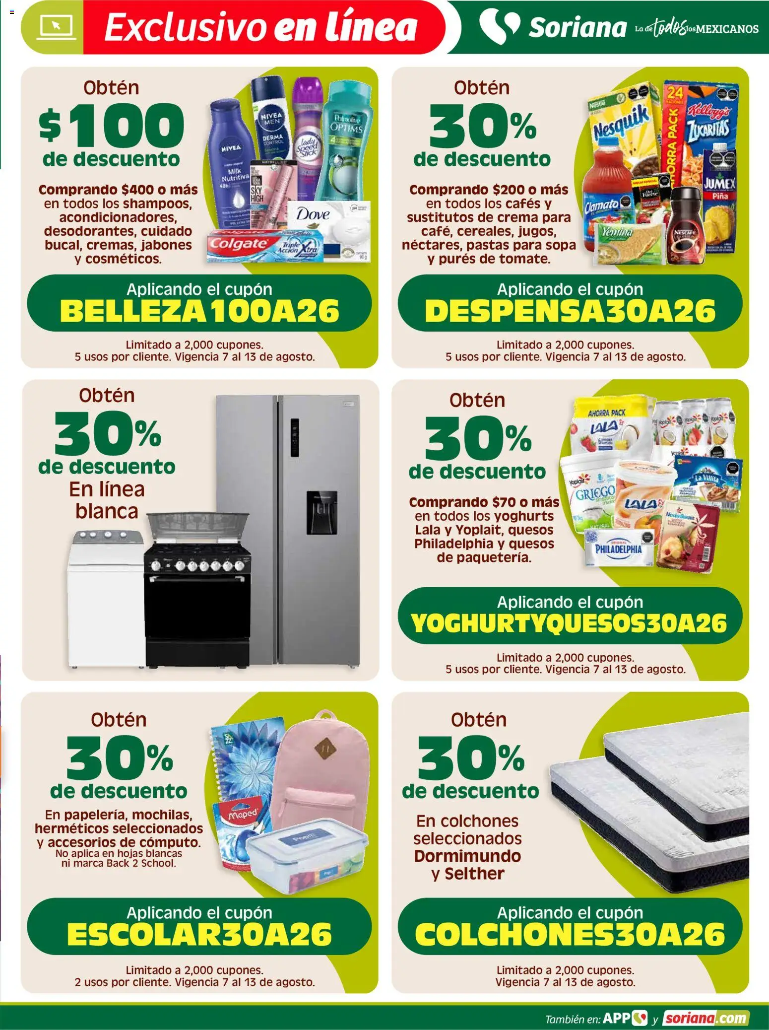 Vista previa las ofertas de la tienda Soriana - Soriana Fin de Semana Súper: BCS, Son y Sin desde el 07/08/2026 