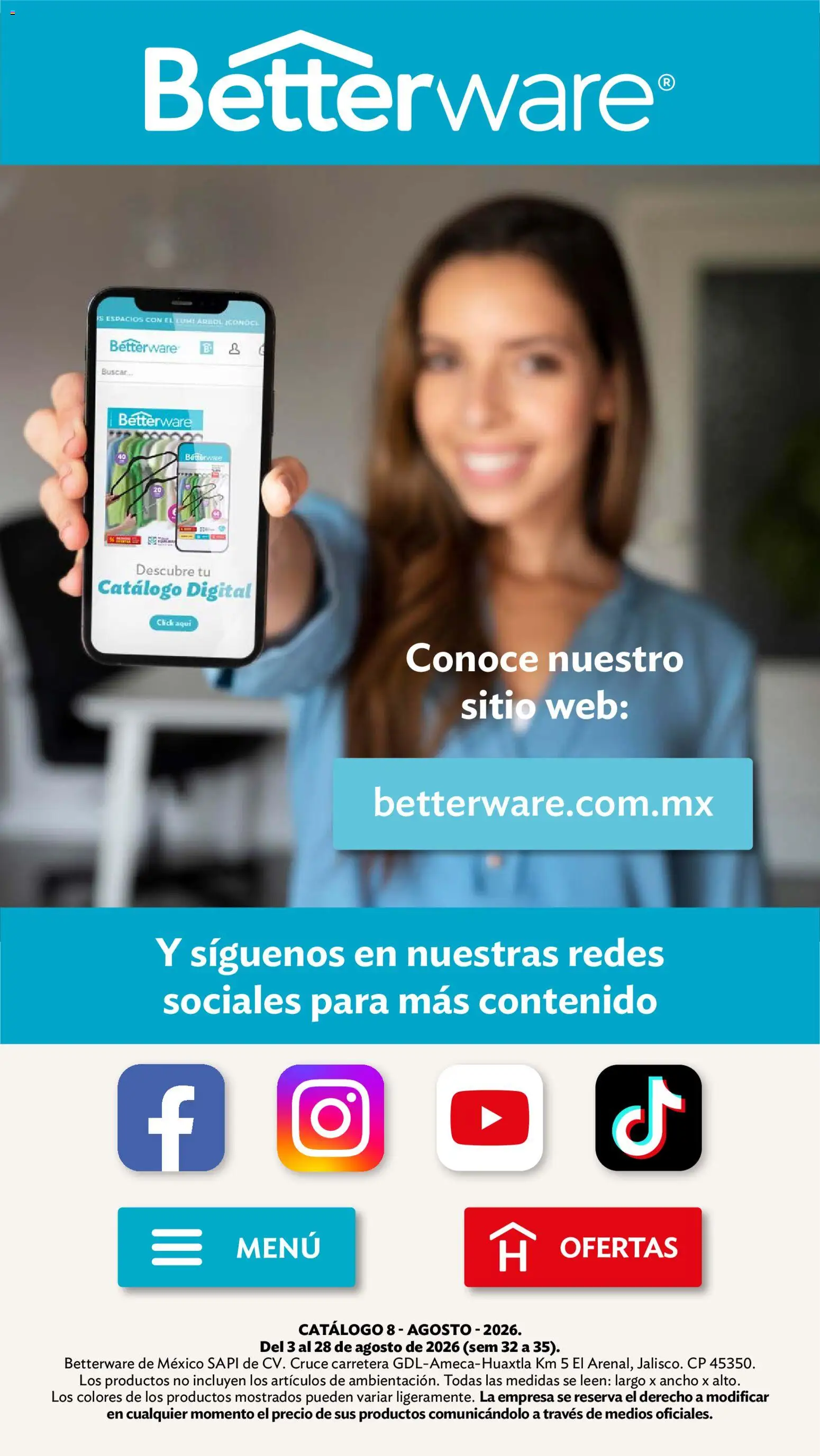 Vista previa las ofertas de la tienda Betterware - Betterware campaña 8 2026 desde el 03/08/2026 