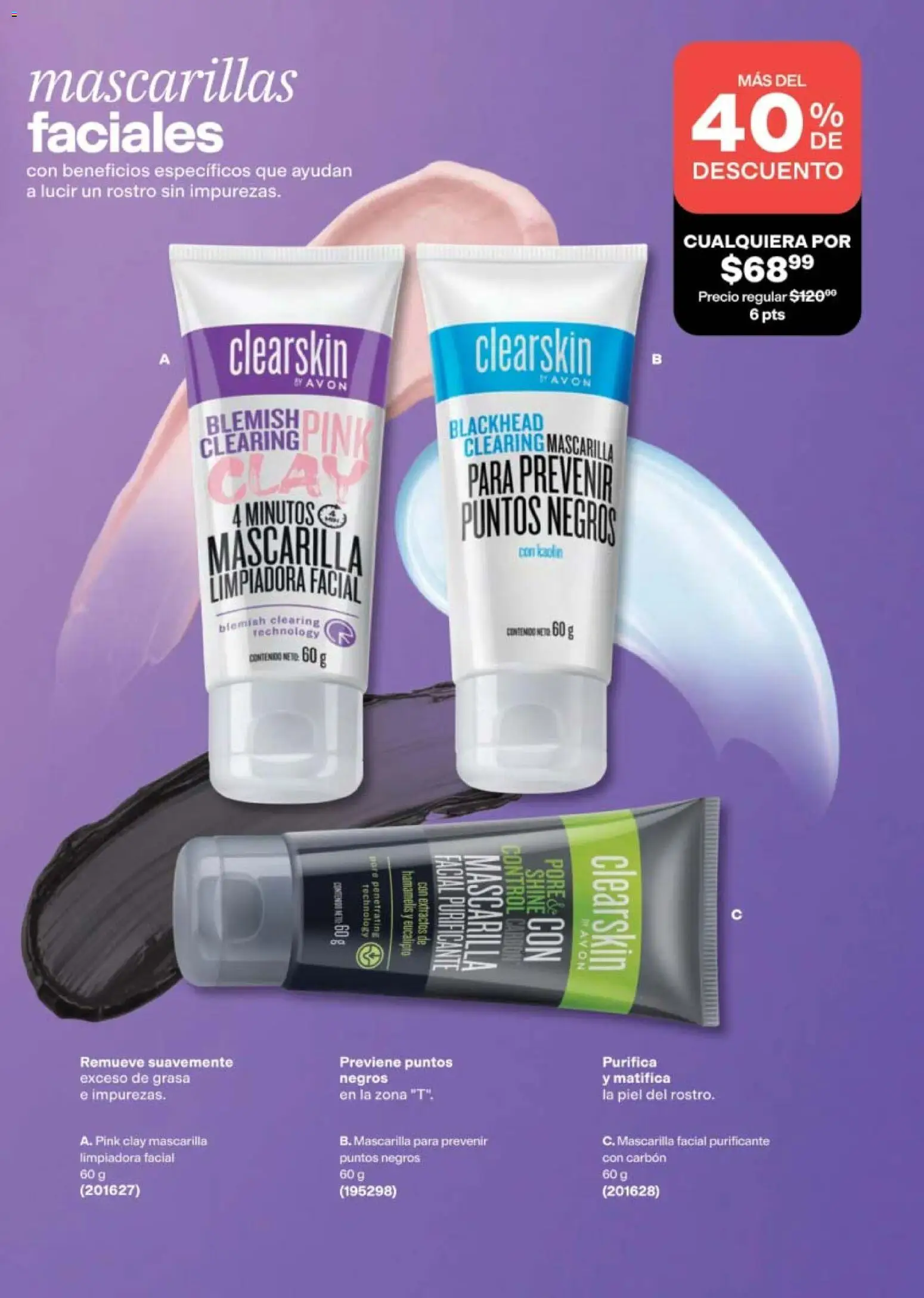 Vista previa las ofertas de la tienda AVON - AVON campaña 11 2026 desde el 10/07/2026 - Mascarillas, Mascarilla
