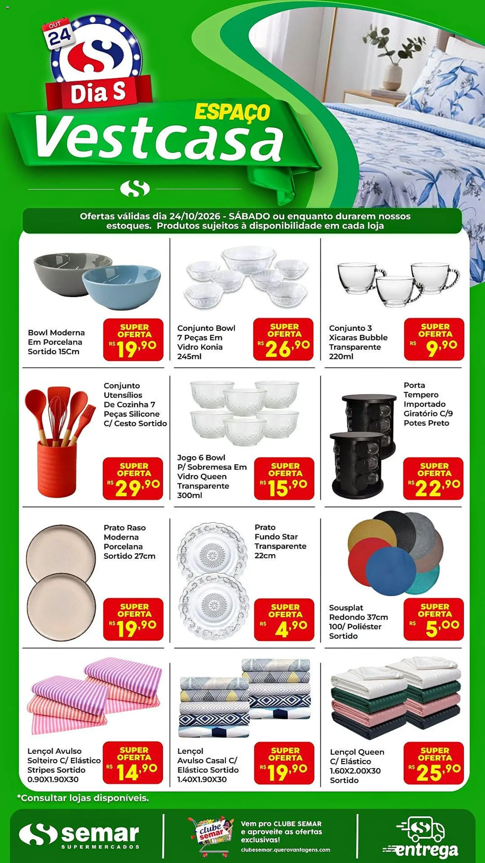 Pré-Visualização do folheto "Semar Supermercado ofertas Vestcasa" da loja Semar Supermercado válido a partir de 24/10/2026