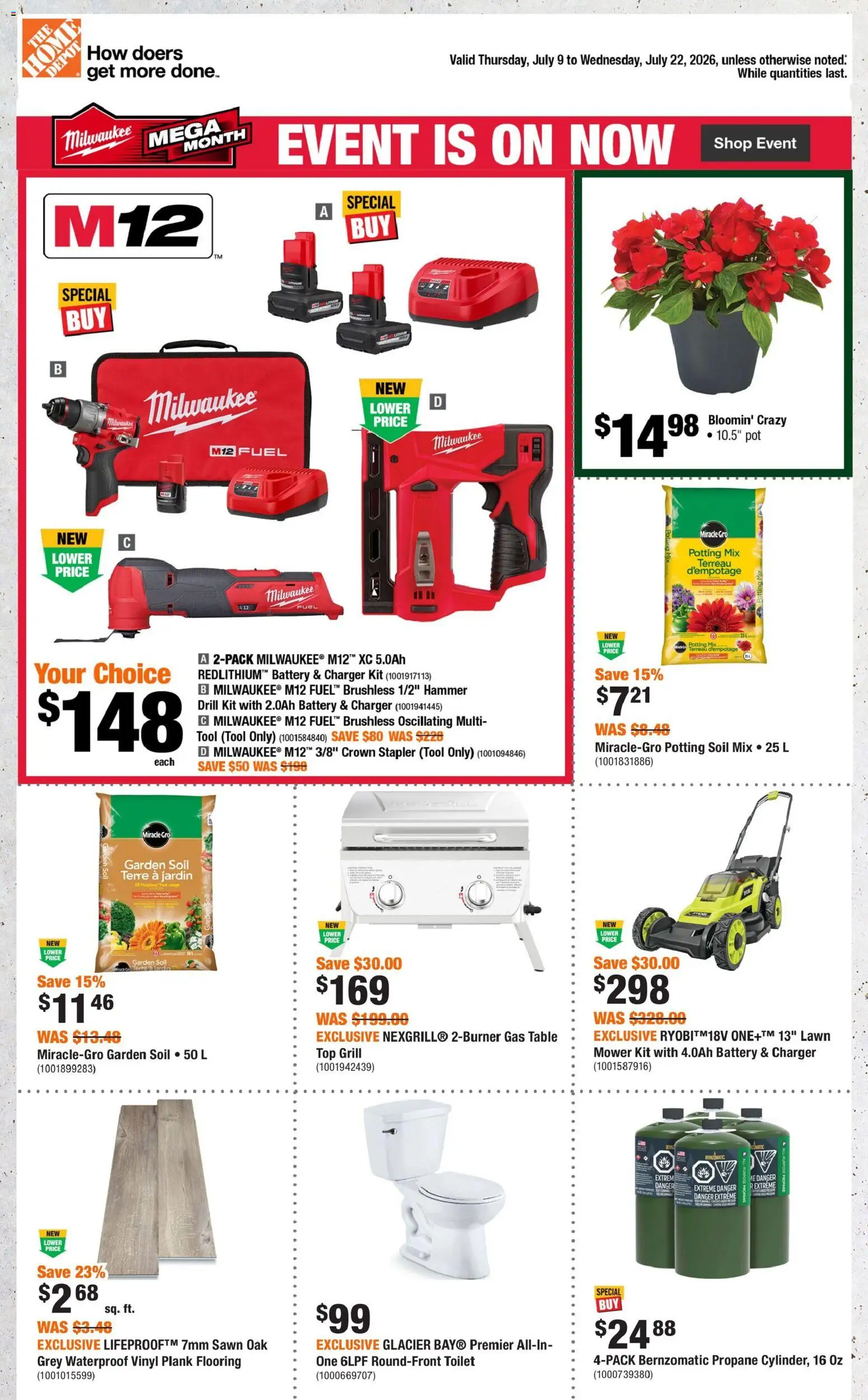 Preview of leaflet Home Depot weekly flyer / circulaire from shop Home Depot is valid from Jul 09, 2026