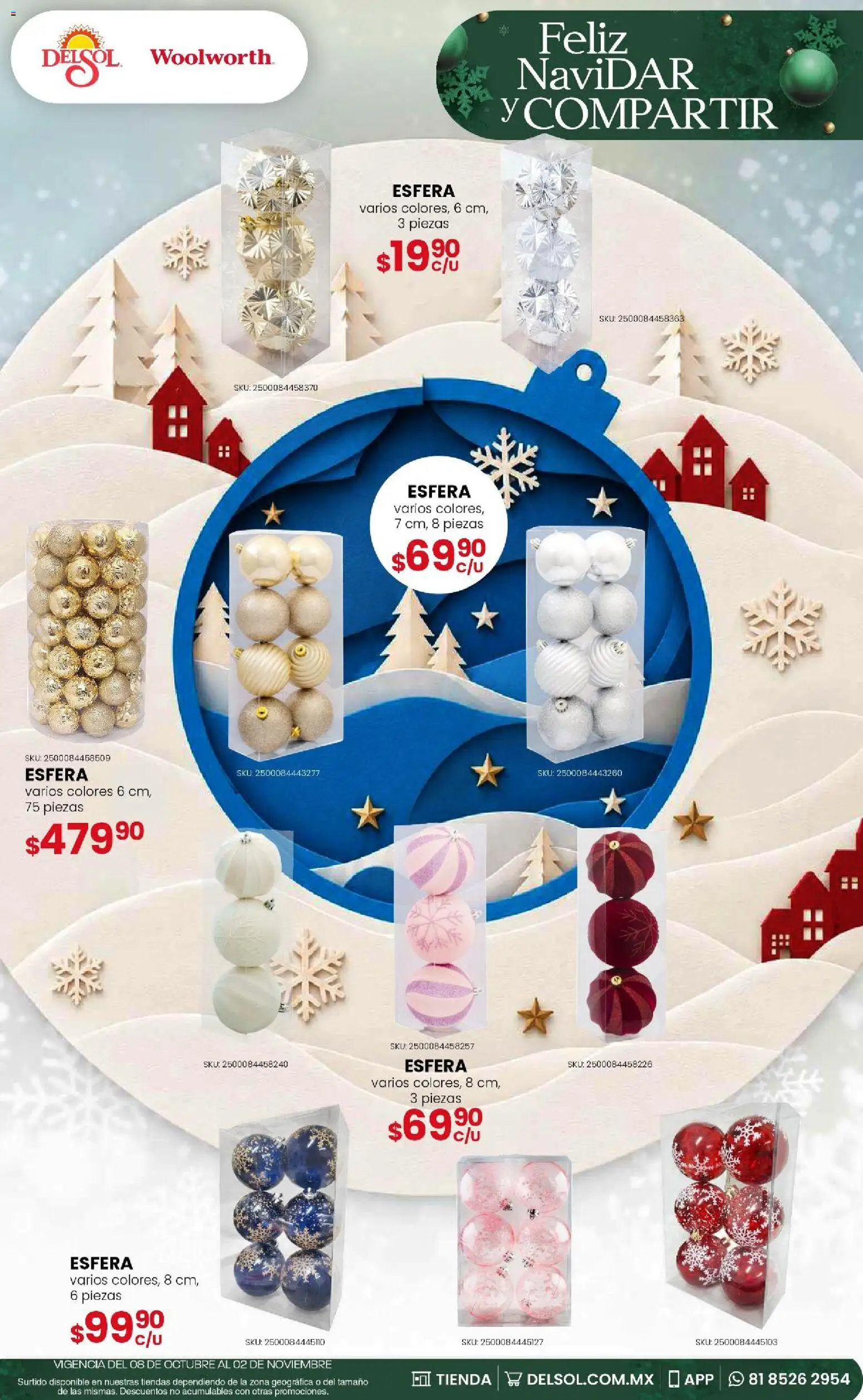 Vista previa las ofertas de la tienda Del Sol y Woolworth - Del Sol y Woolworth - Feliz NaviDar y Compartir desde el 08/10/2026 