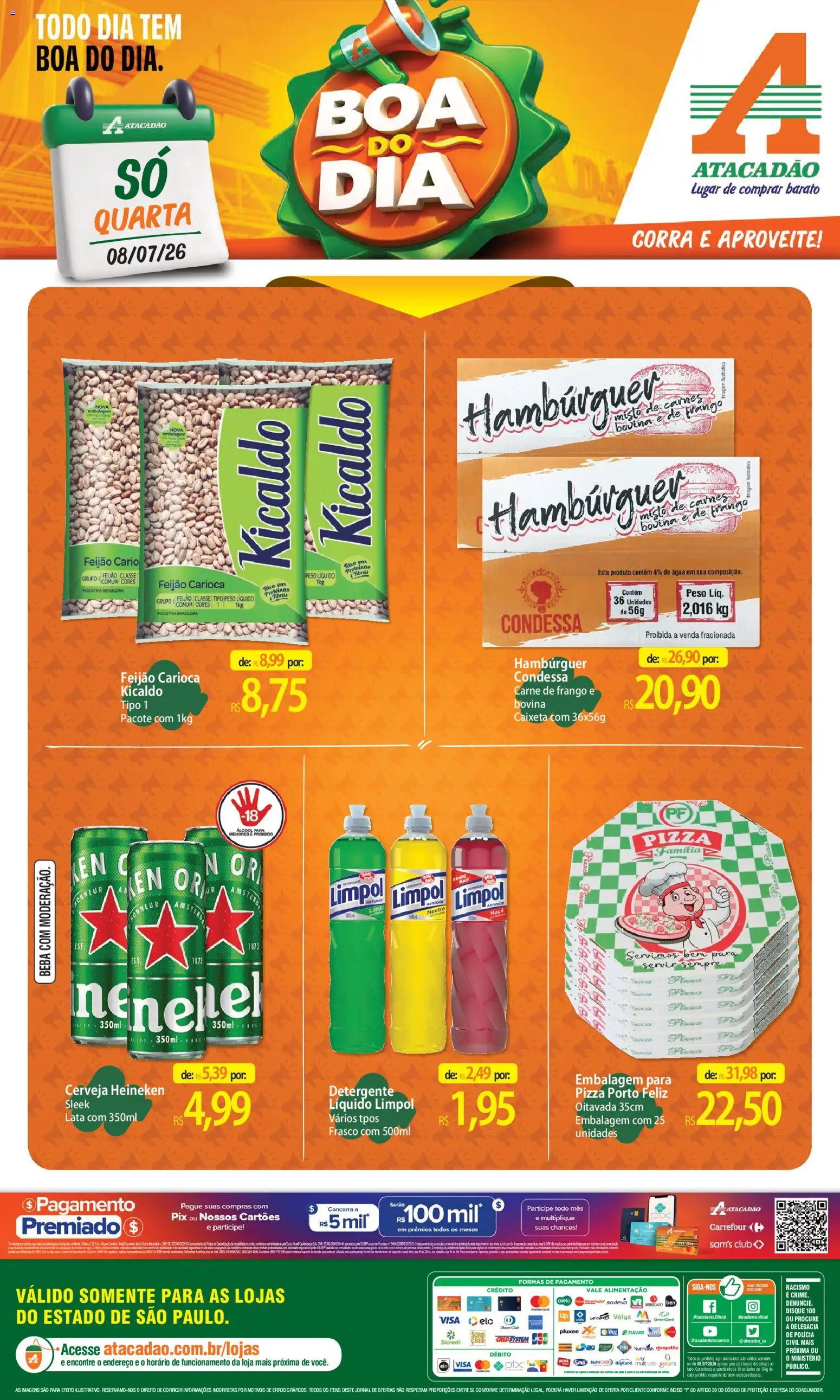 Pré-Visualização do folheto "Atacadão ofertas - SP" da loja Atacadão válido a partir de 08/07/2026