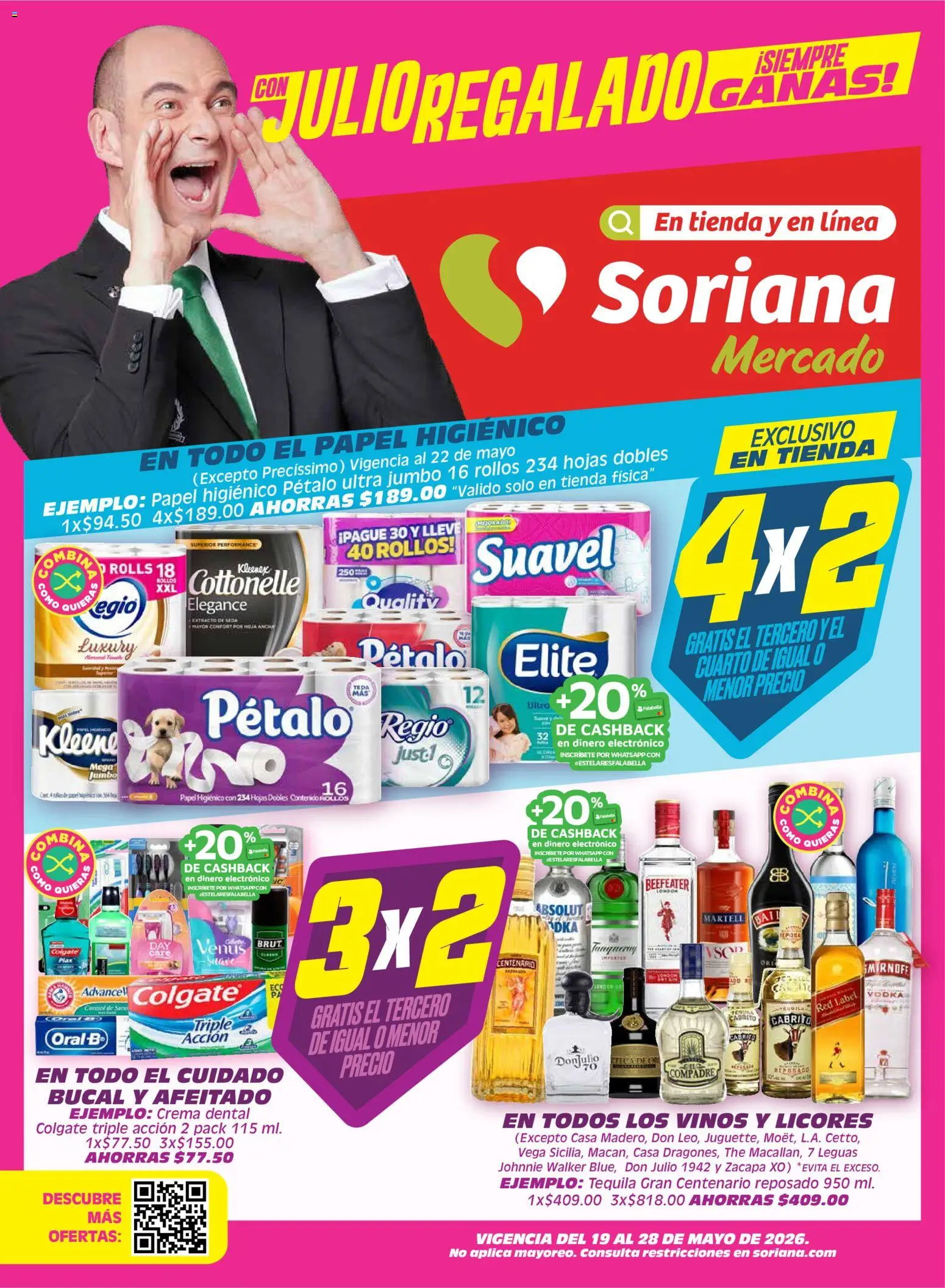 Vista previa las ofertas de la tienda Soriana - Soriana Con Julio Regalado siempre ganas Mercado Nacional desde el 19/05/2026 