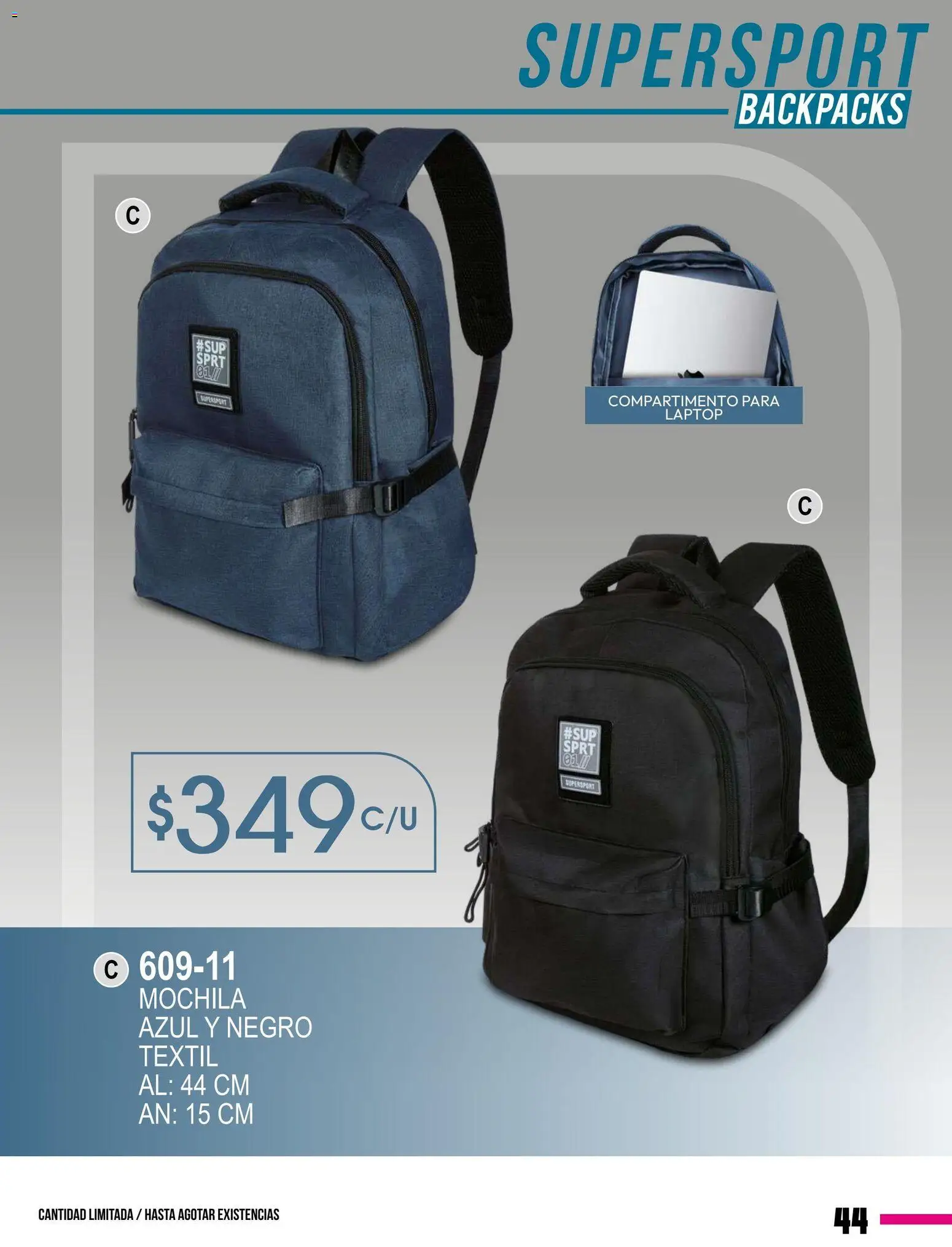 Vista previa las ofertas de la tienda Cklass - Catálogo Especial Supersport Caballero desde el 08/01/2026 - Laptop, Mochila