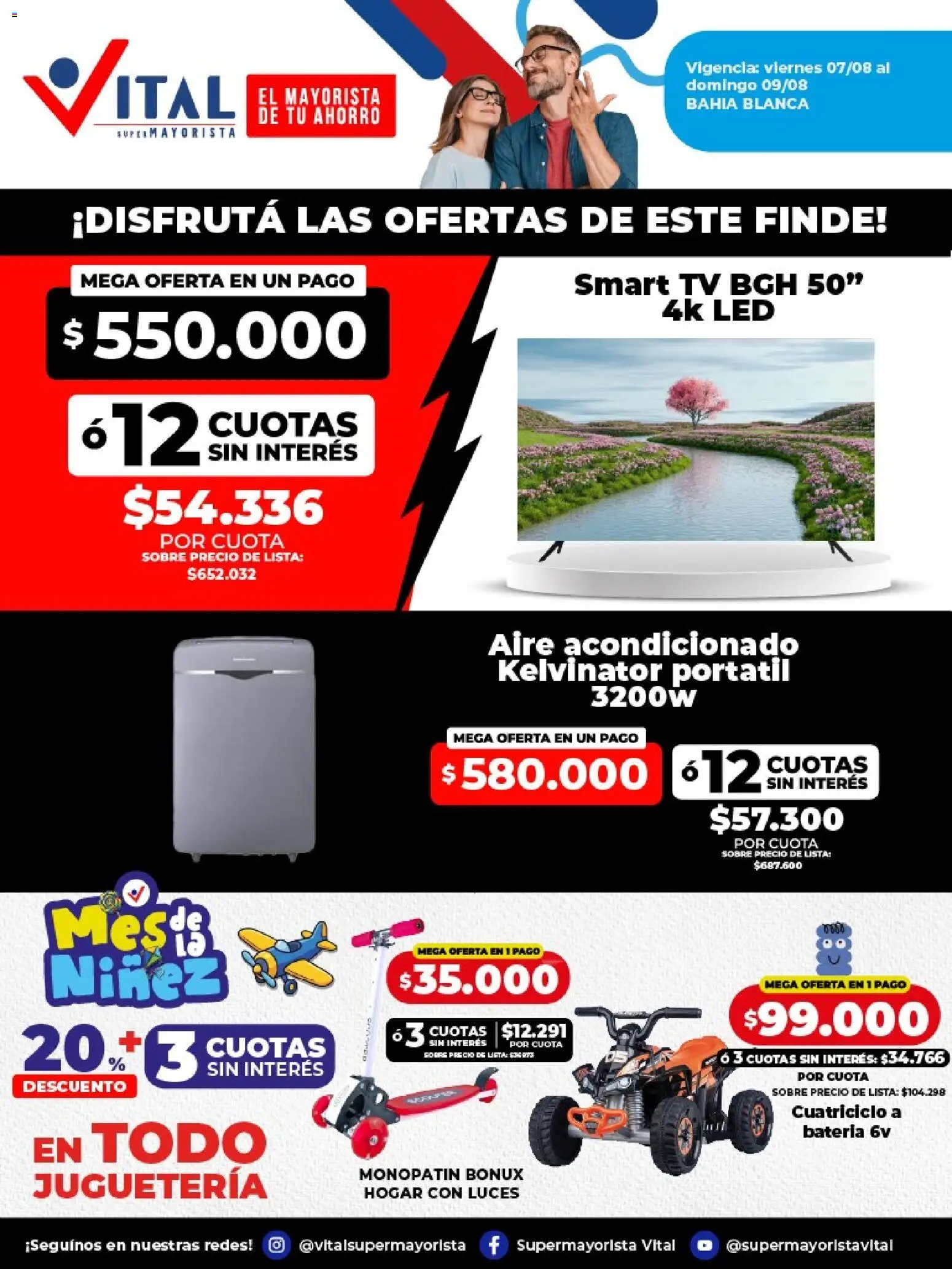 Vista previa del folleto de la tienda Vital válido desde el 07/08/2026 - Aire acondicionado, Batería, Monopatin, Sobre