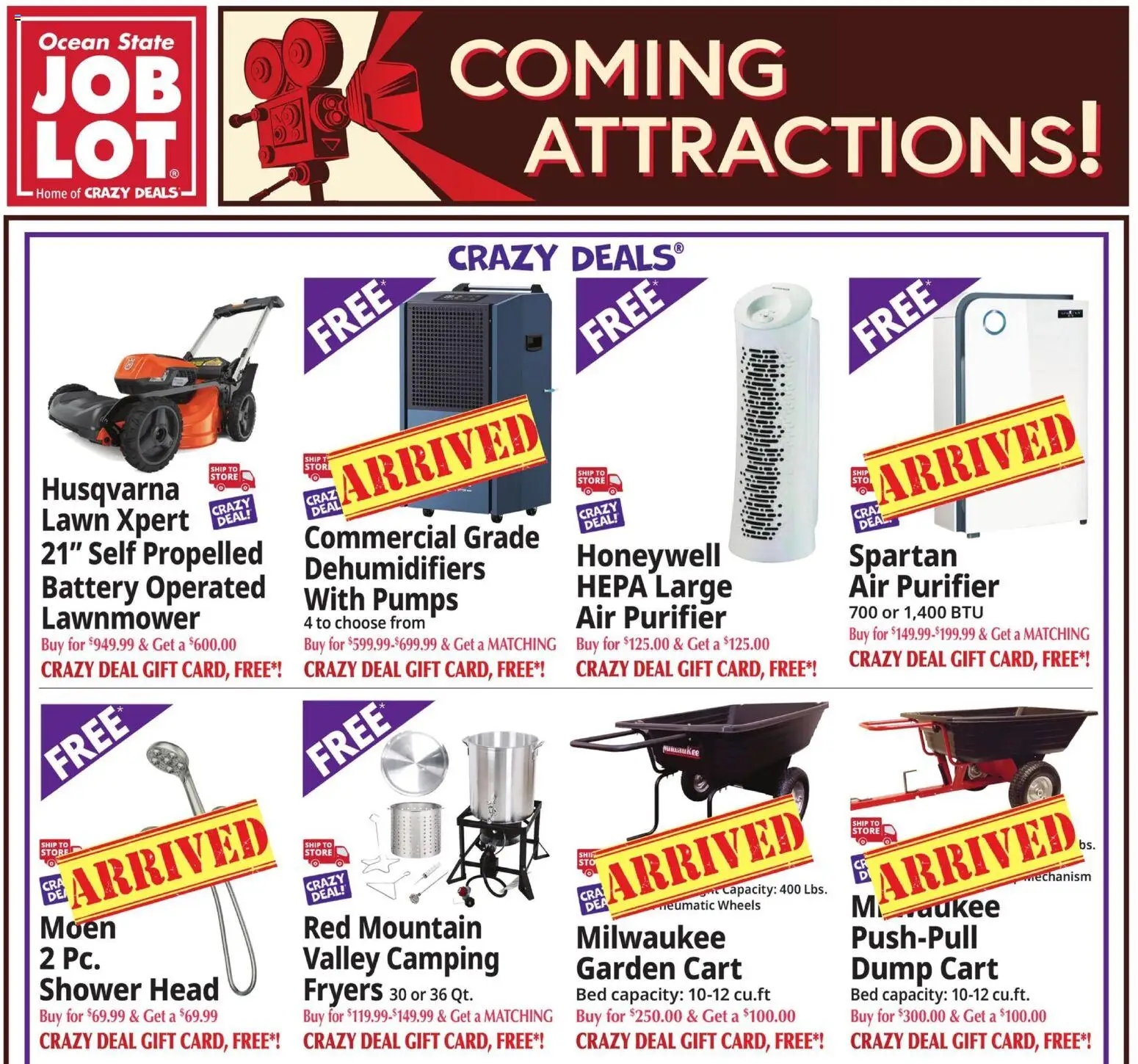 Ad Preview of Ocean State Job Lot Ocean State Job Lot Ad from 05/14/2026 - Bed, Battery, Air purifier, Shower, Shower Head