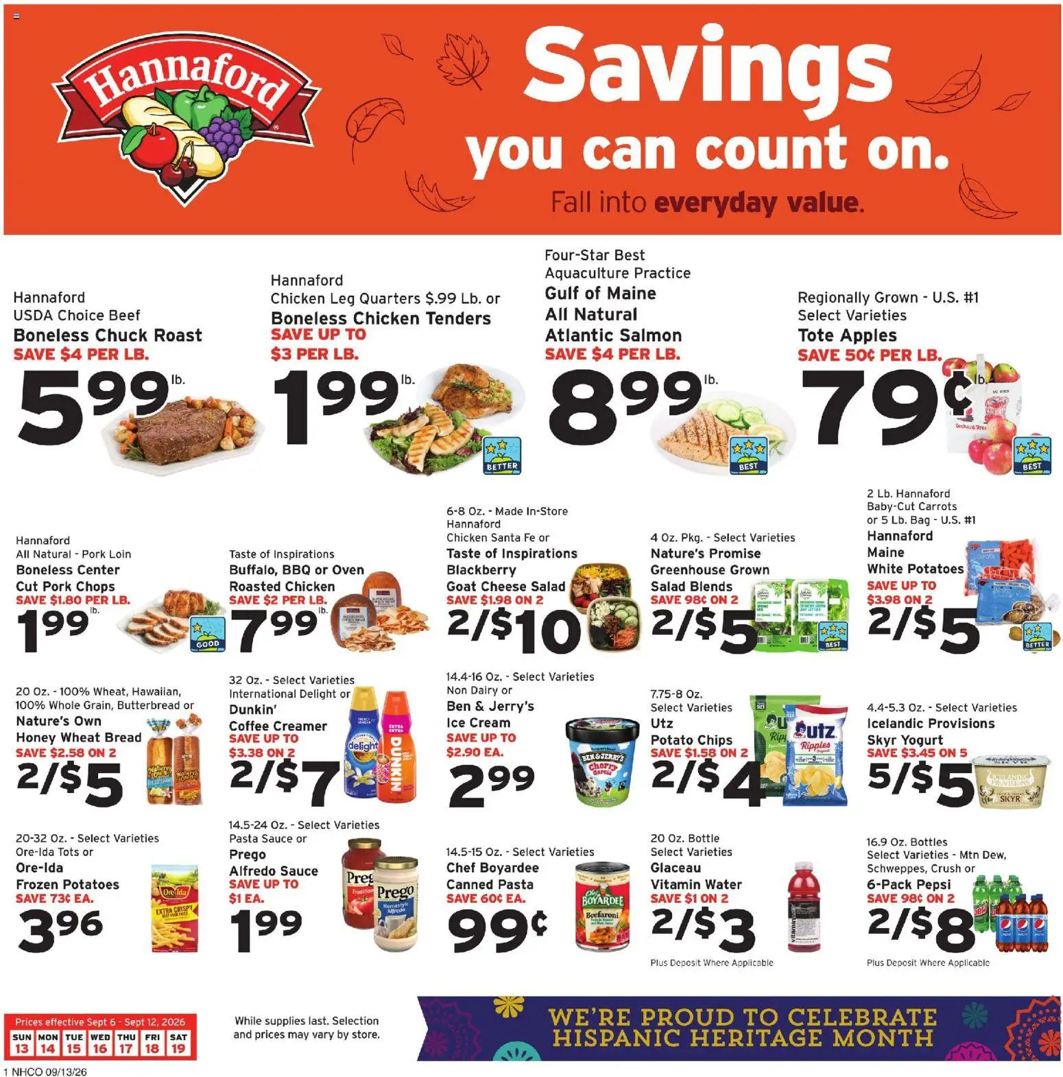 Ad Preview of Hannaford Hannaford Weekly Ad from 09/13/2026