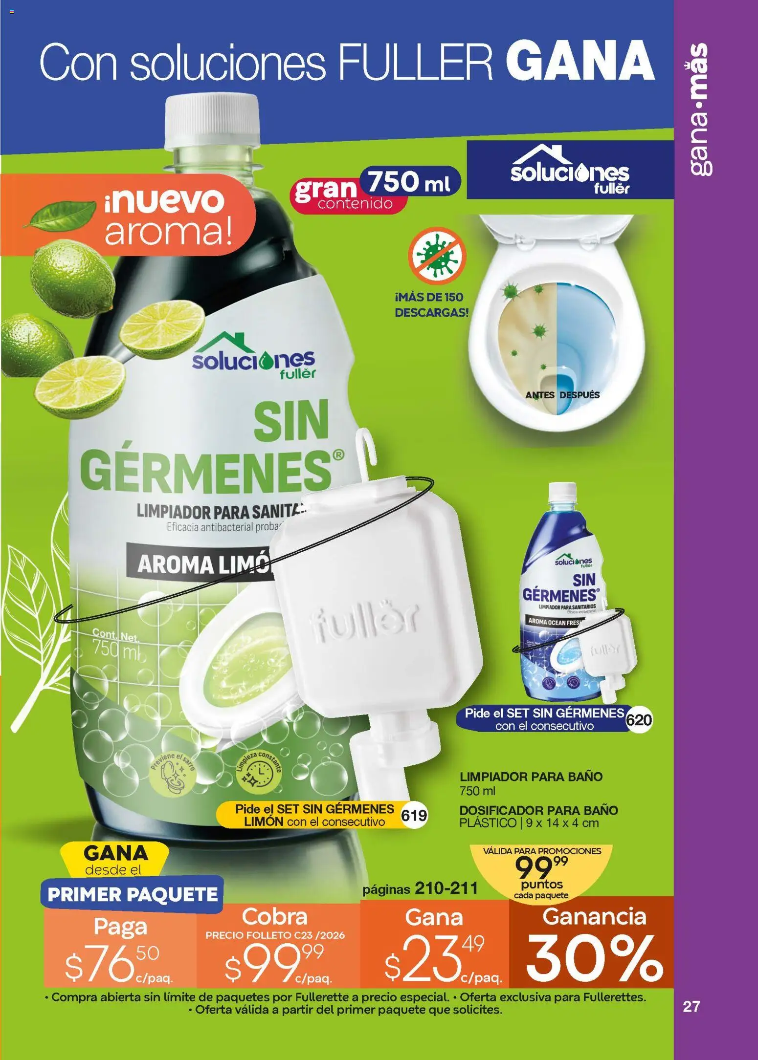 Vista previa las ofertas de la tienda Fuller - Revista Gana Más C23 desde el 18/02/2026 - Baño, Limón, Limpiador