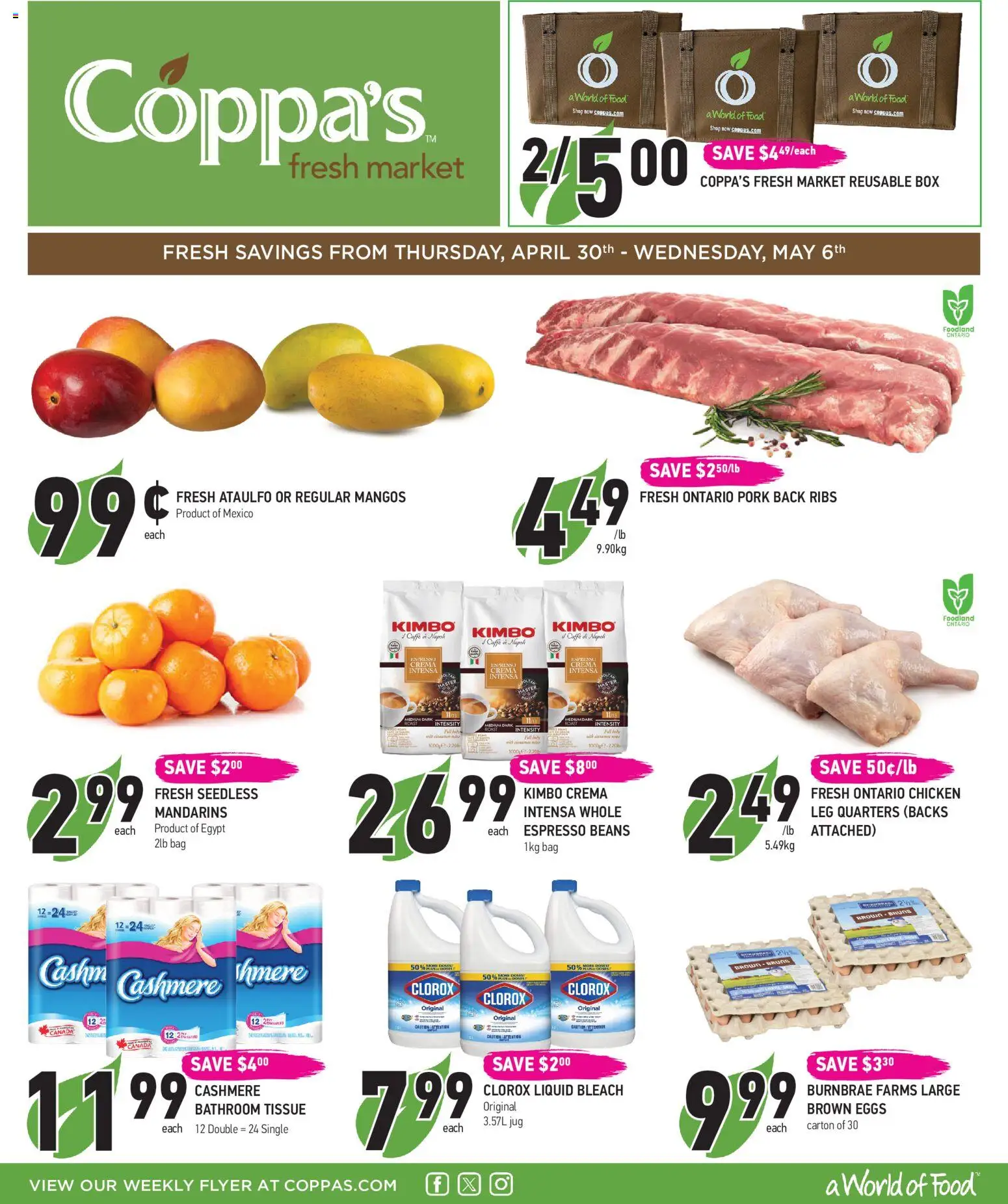 Preview of leaflet Coppas Fresh Market weekly flyer / circulaire from shop Coppas Fresh Market is valid from Apr 30, 2026