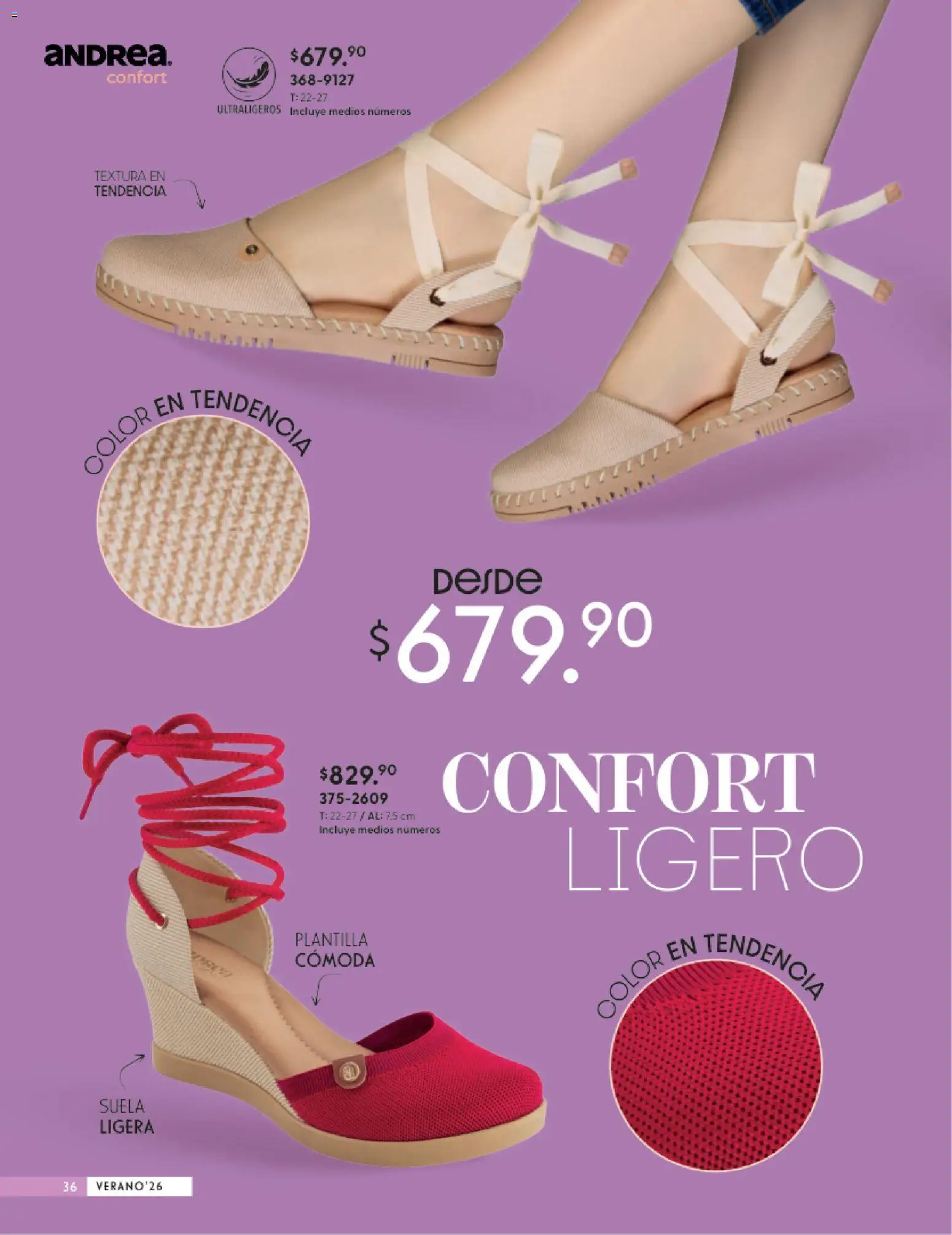 Vista previa las ofertas de la tienda Andrea - Andrea catálogo Calzado Confort desde el 24/05/2026 - Cómoda