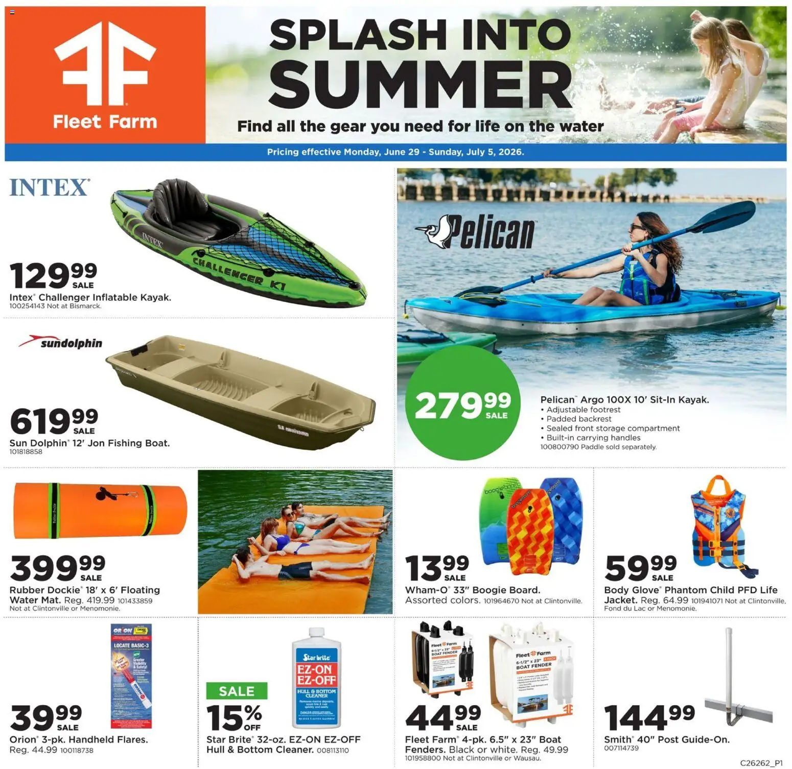 Ad Preview of Mills Fleet Farm Mills Fleet Farm Fishing & Marine from 06/29/2026 - Water