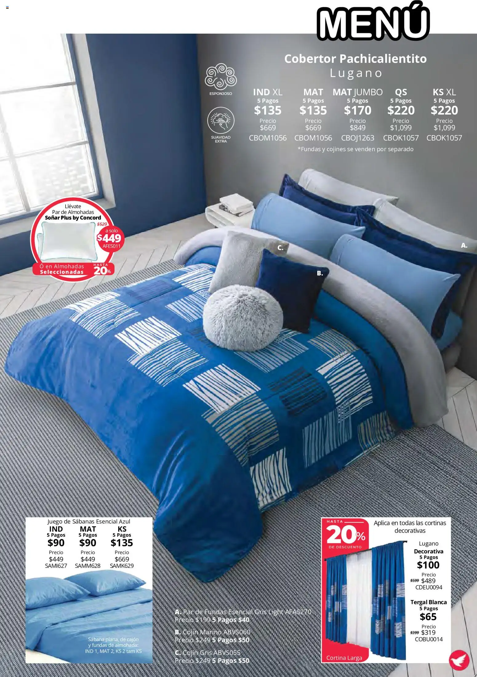 Vista previa las ofertas de la tienda Colchas Concord - Colchas Concord catálogo Colección Cobertor Calor de Hogar desde el 15/10/2026 