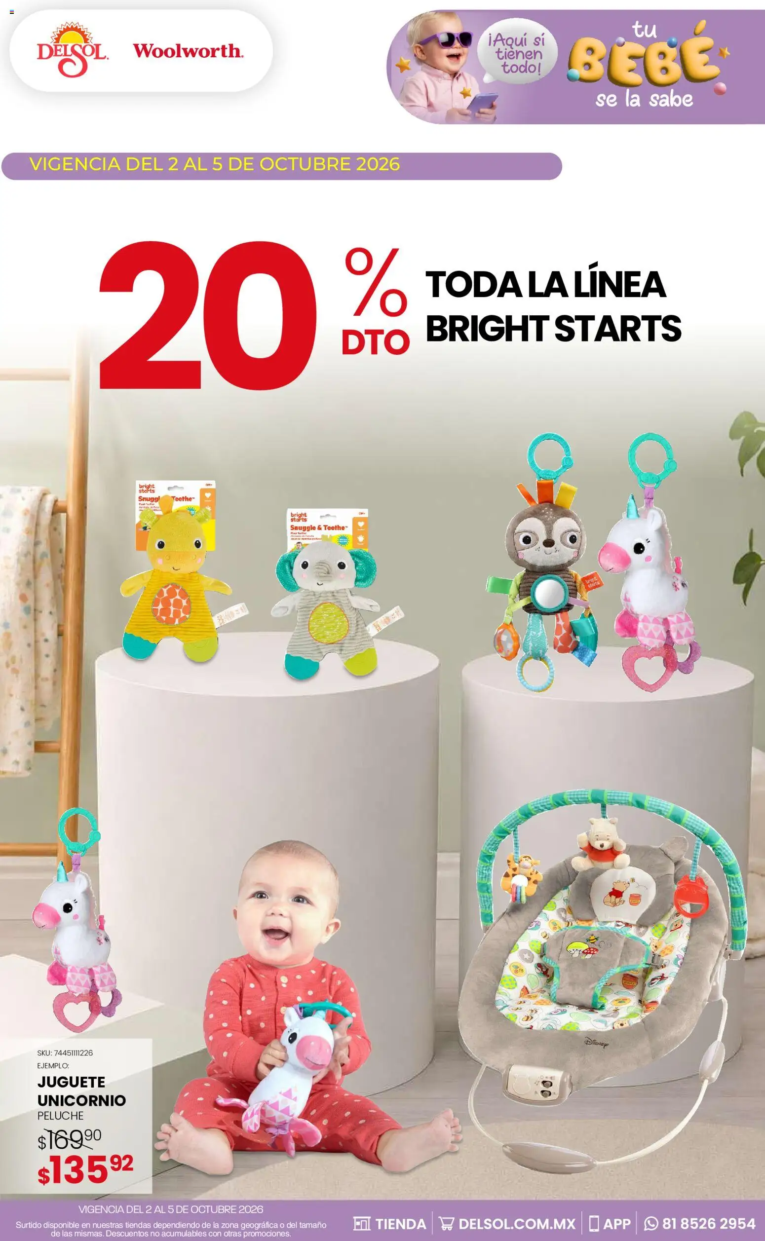 Vista previa las ofertas de la tienda Del Sol y Woolworth - Del Sol y Woolworth catálogo Tu bebé se la sabe desde el 02/10/2026 
