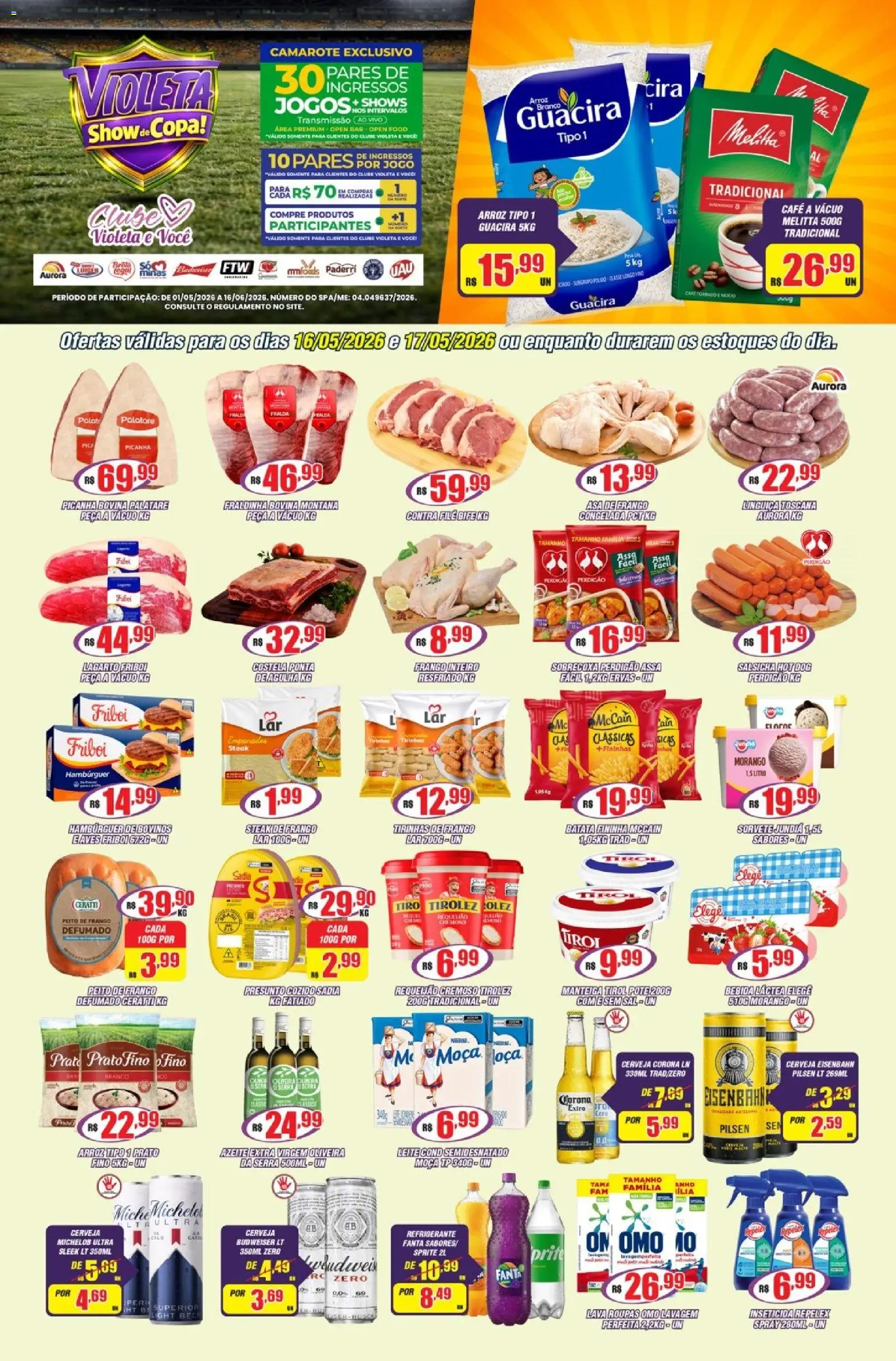 Pré-Visualização do folheto "Violeta Supermercados - Ofertas da semana" da loja Violeta Supermercados válido a partir de 16/05/2026
