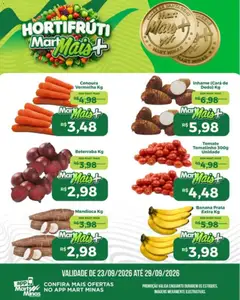 Pré-Visualização do folheto "Mart Minas ofertas Hortifruti" da loja Mart Minas válido a partir de 23/09/2026