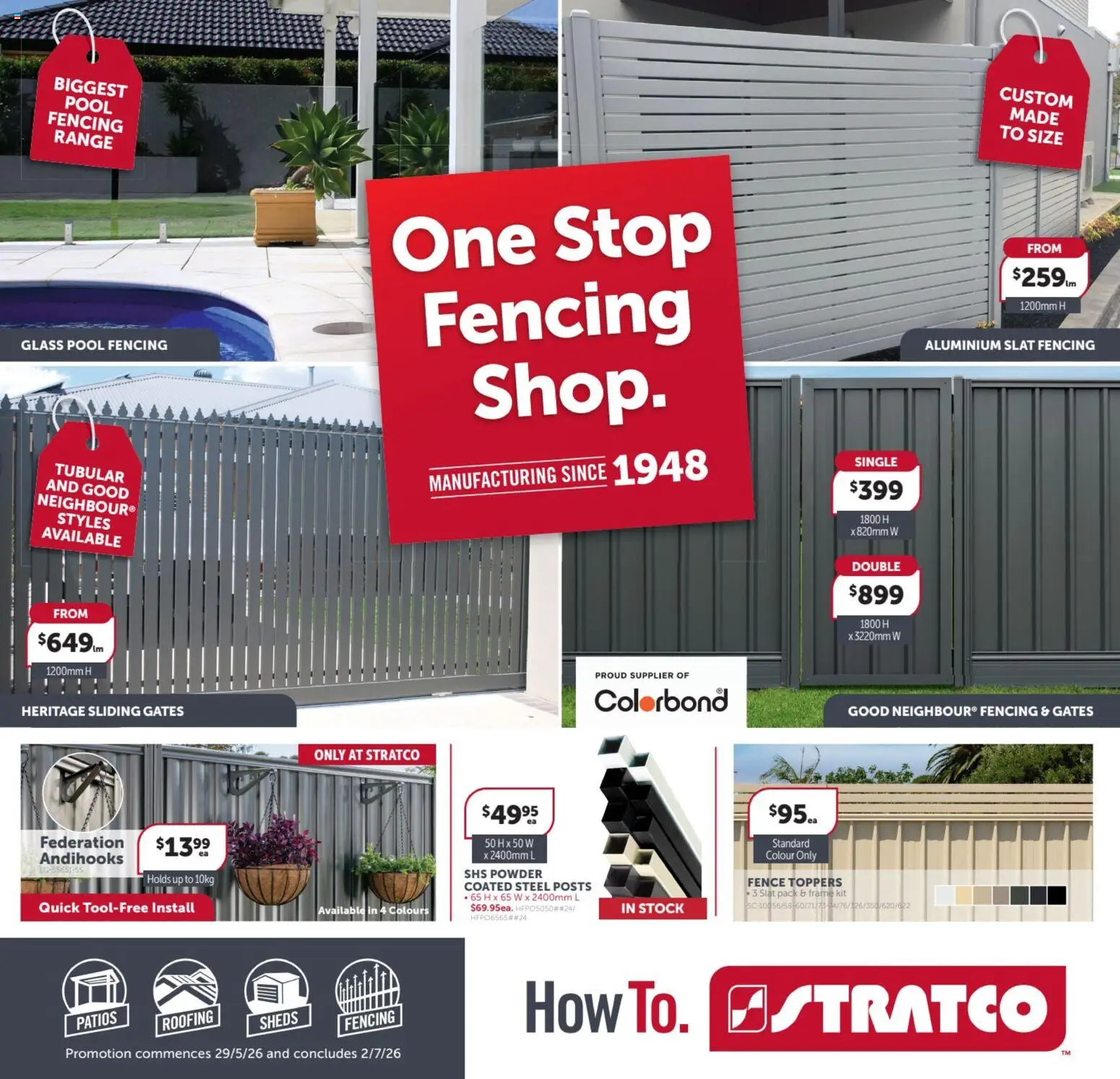 Preview of catalogue Stratco catalogue VIC from shop Stratco valid 29/05/2026 - Fence, Powder