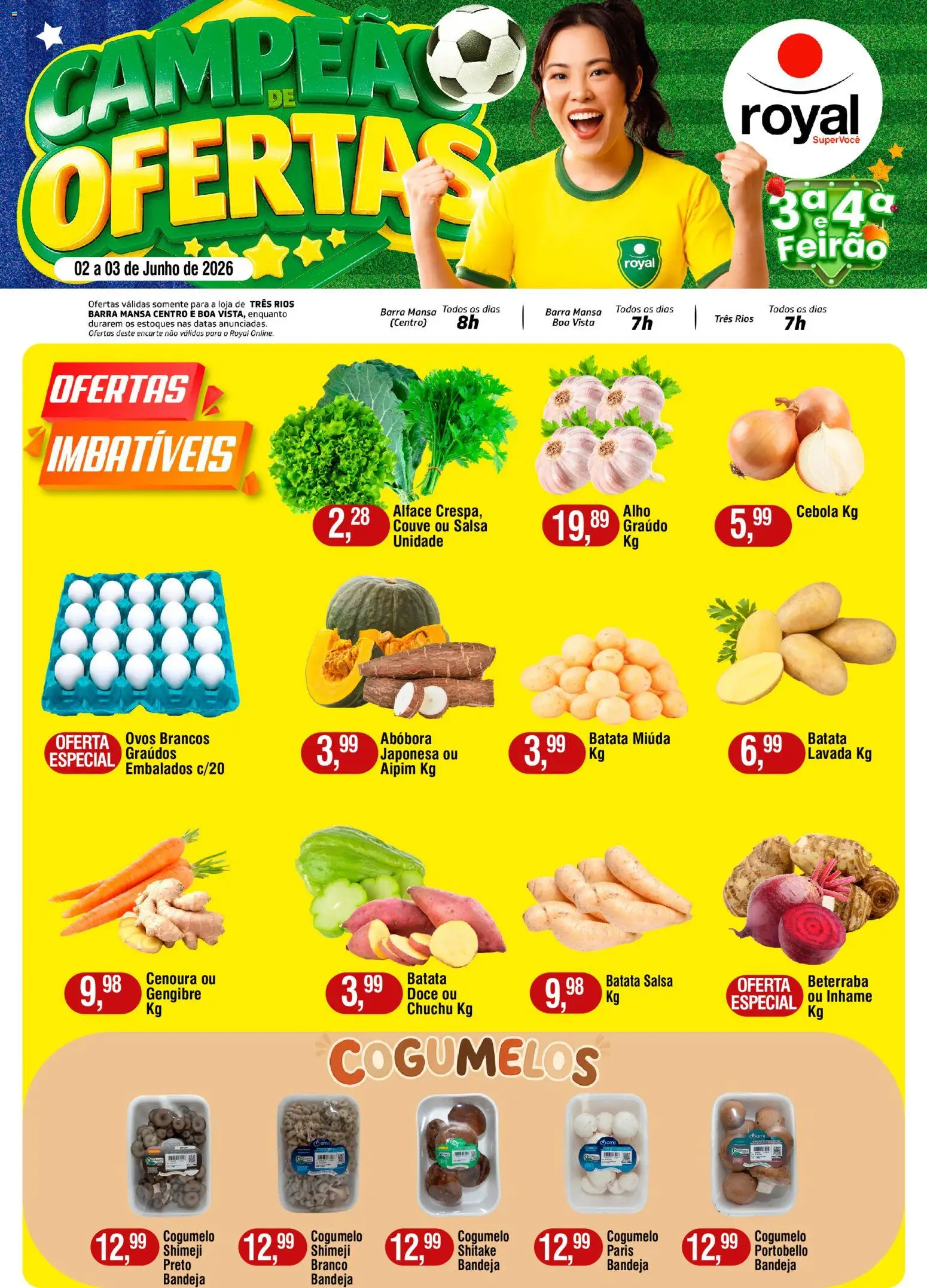 Pré-Visualização do folheto "Royal Supermercados ofertas Feirão" da loja Royal Supermercados válido a partir de 02/06/2026