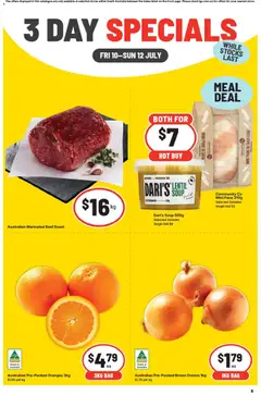 Preview of catalogue IGA 3 Day Specials - SA from shop IGA valid 10/07/2026