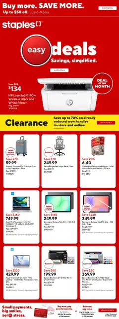 Preview of leaflet Staples weekly flyer / circulaire from shop Staples is valid from Jul 03, 2026