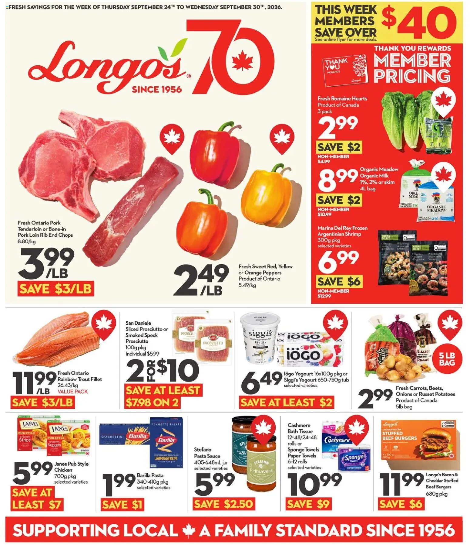 Preview of leaflet Longo's weekly flyer / circulaire from shop Longo's is valid from Sep 24, 2026