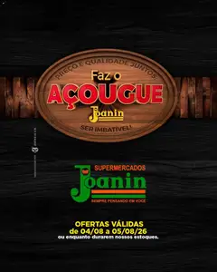Pré-Visualização do folheto "Supermercados Joanin ofertas do Açougue" da loja Supermercados Joanin válido a partir de 04/08/2026