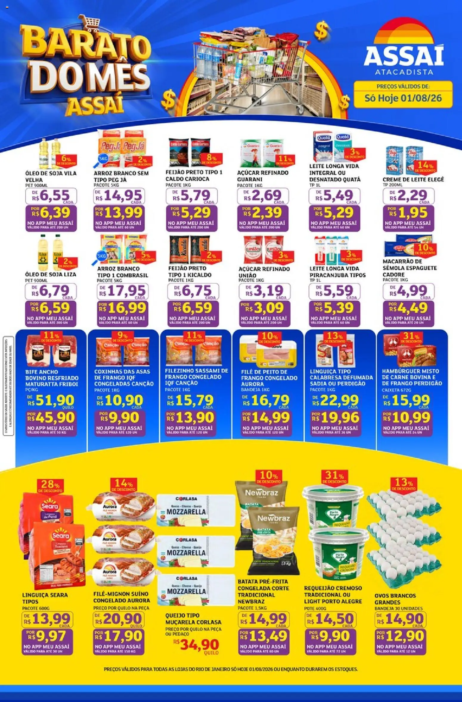 Pré-Visualização do folheto "Assaí Atacadista ofertas - RJ" da loja Assaí Atacadista válido a partir de 01/08/2026