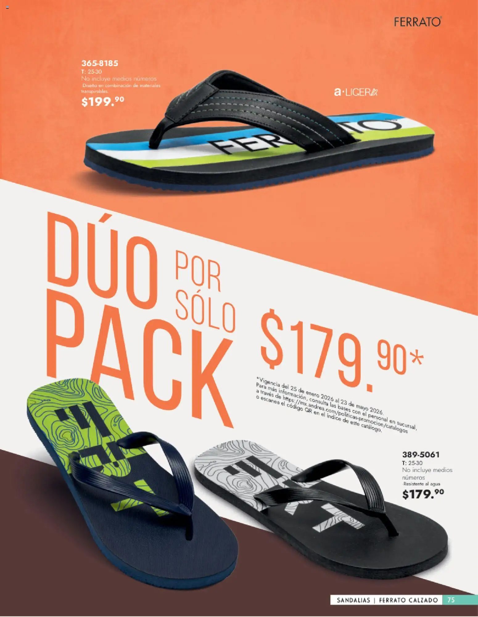 Vista previa las ofertas de la tienda Andrea - Catálogo Calzado Caballero desde el 25/01/2026 - Agua, Sandalias