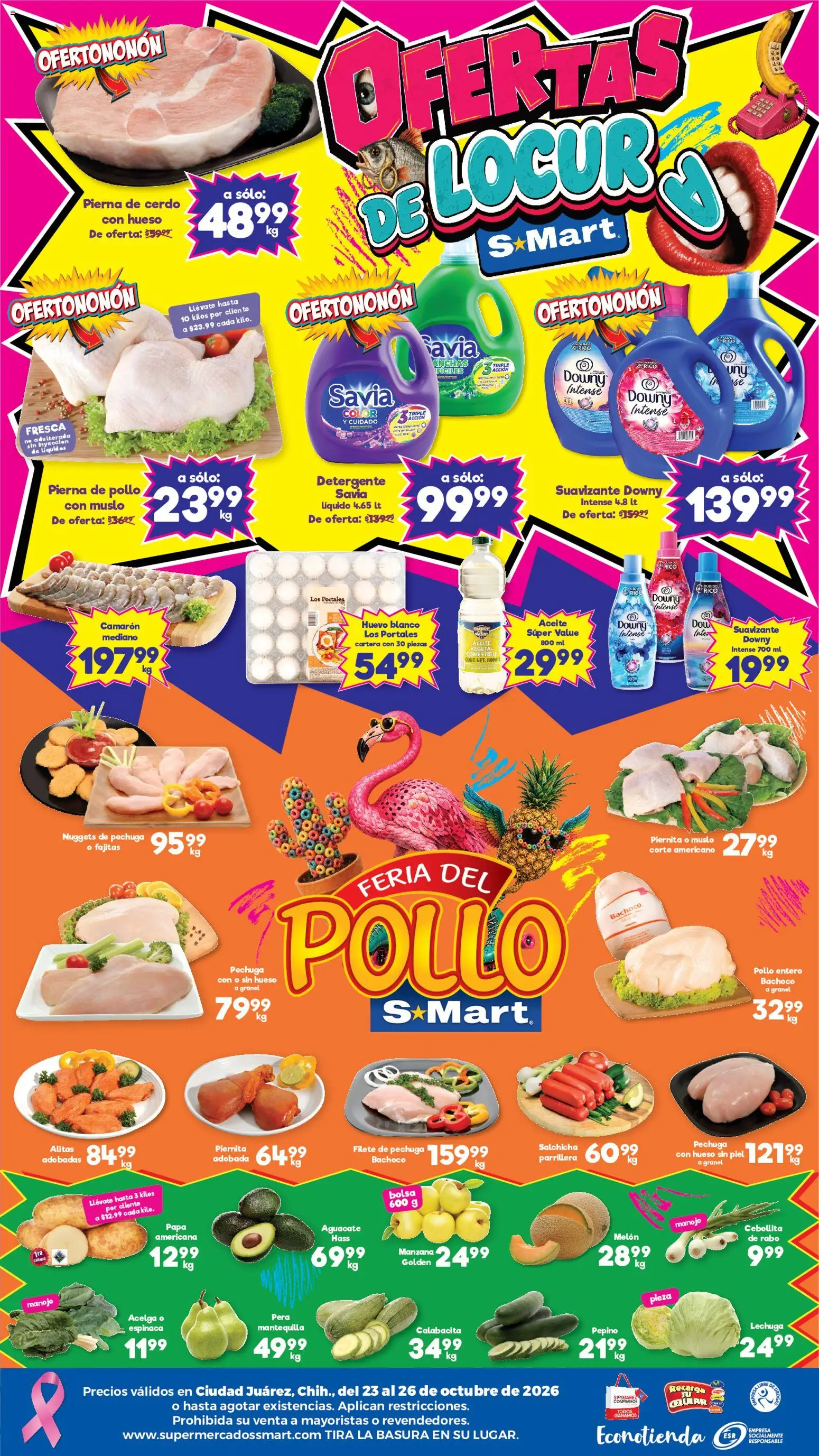 Vista previa las ofertas de la tienda S-Mart - S-Mart folleto Juárez desde el 23/10/2026 