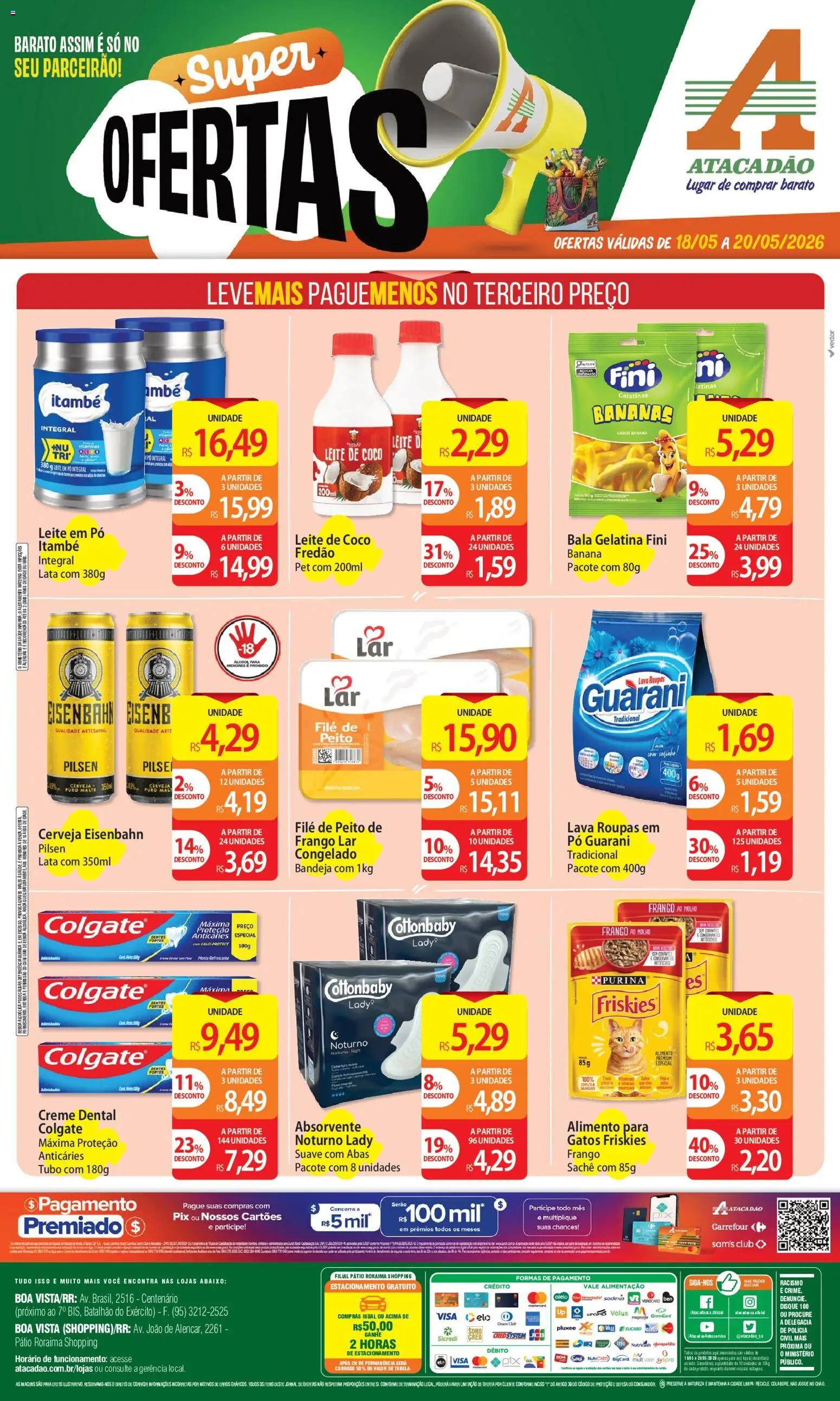 Pré-Visualização do folheto "Atacadão ofertas - RR" da loja Atacadão válido a partir de 18/05/2026