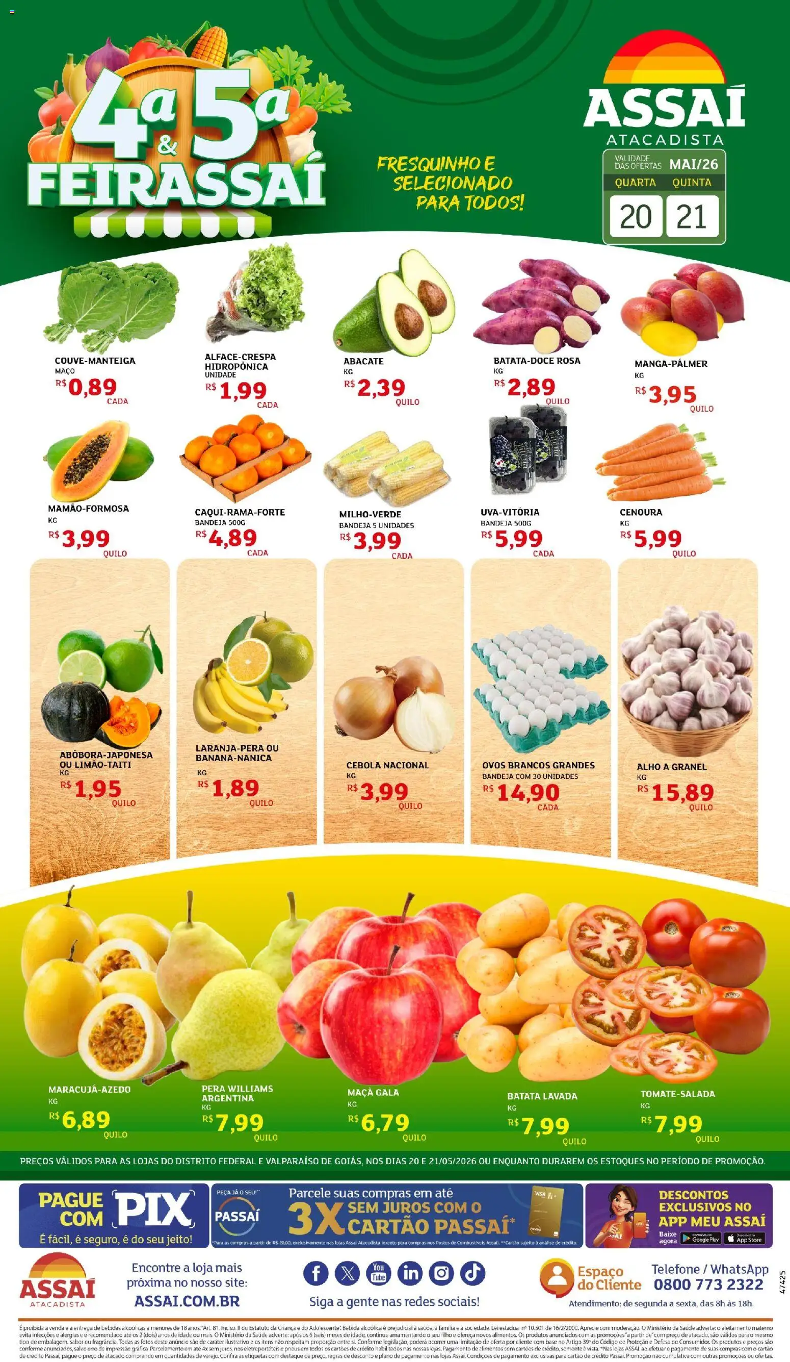 Pré-Visualização do folheto "Assaí Atacadista ofertas - DF" da loja Assaí Atacadista válido a partir de 20/05/2026