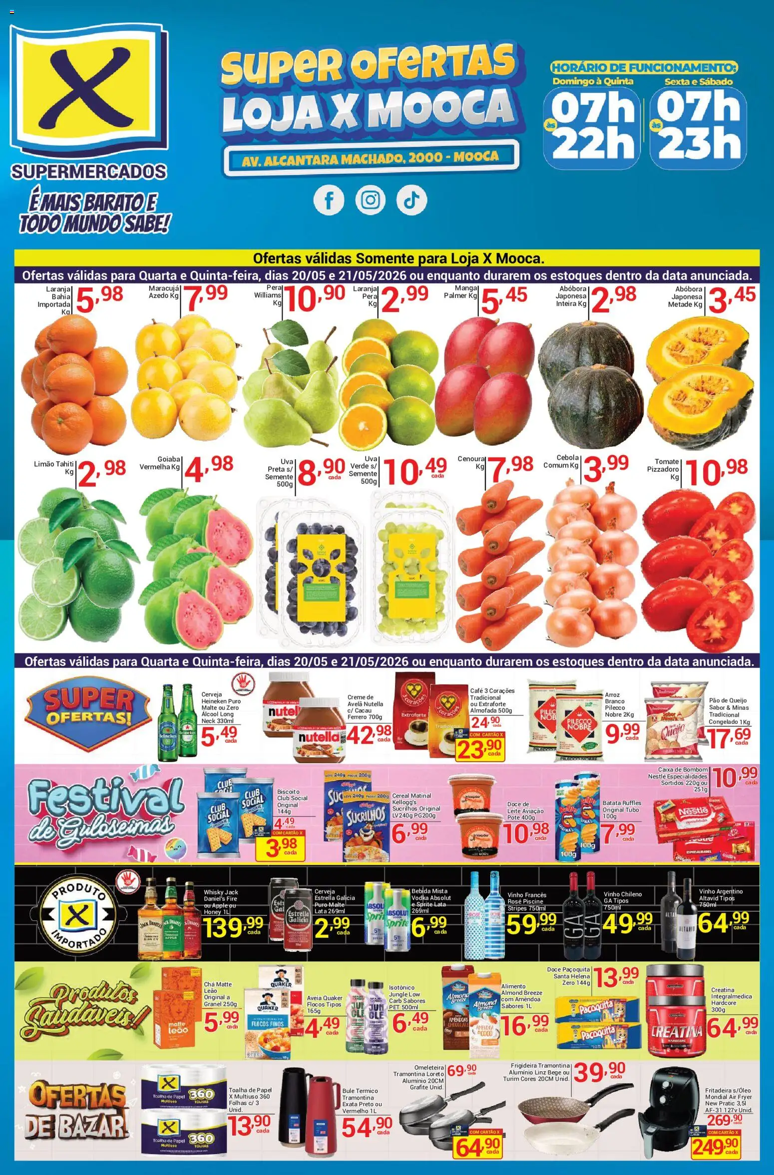 Pré-Visualização do folheto "X Supermercados - Ofertas da semana" da loja X Supermercados válido a partir de 20/05/2026