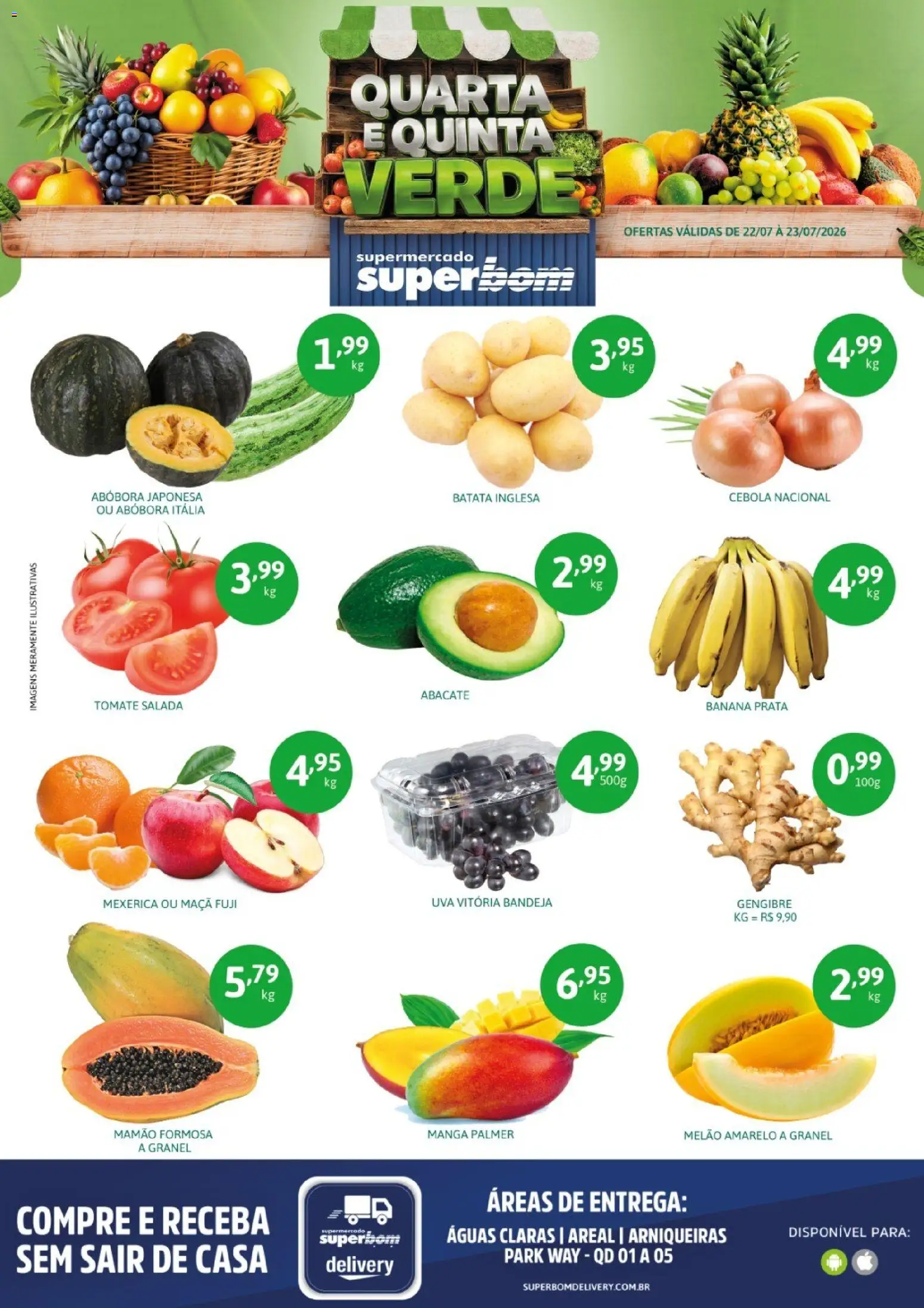 Pré-Visualização do folheto "Superbom - Ofertas da semana" da loja Superbom válido a partir de 22/07/2026 - Macarrão, Decoração, Bebida, Frango, Gelatina, Espaguete, Limpador multiuso, Chuletão