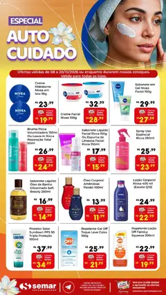 Pré-Visualização do folheto "Semar Supermercado ofertas Cuidado" da loja Semar Supermercado válido a partir de 08/10/2026