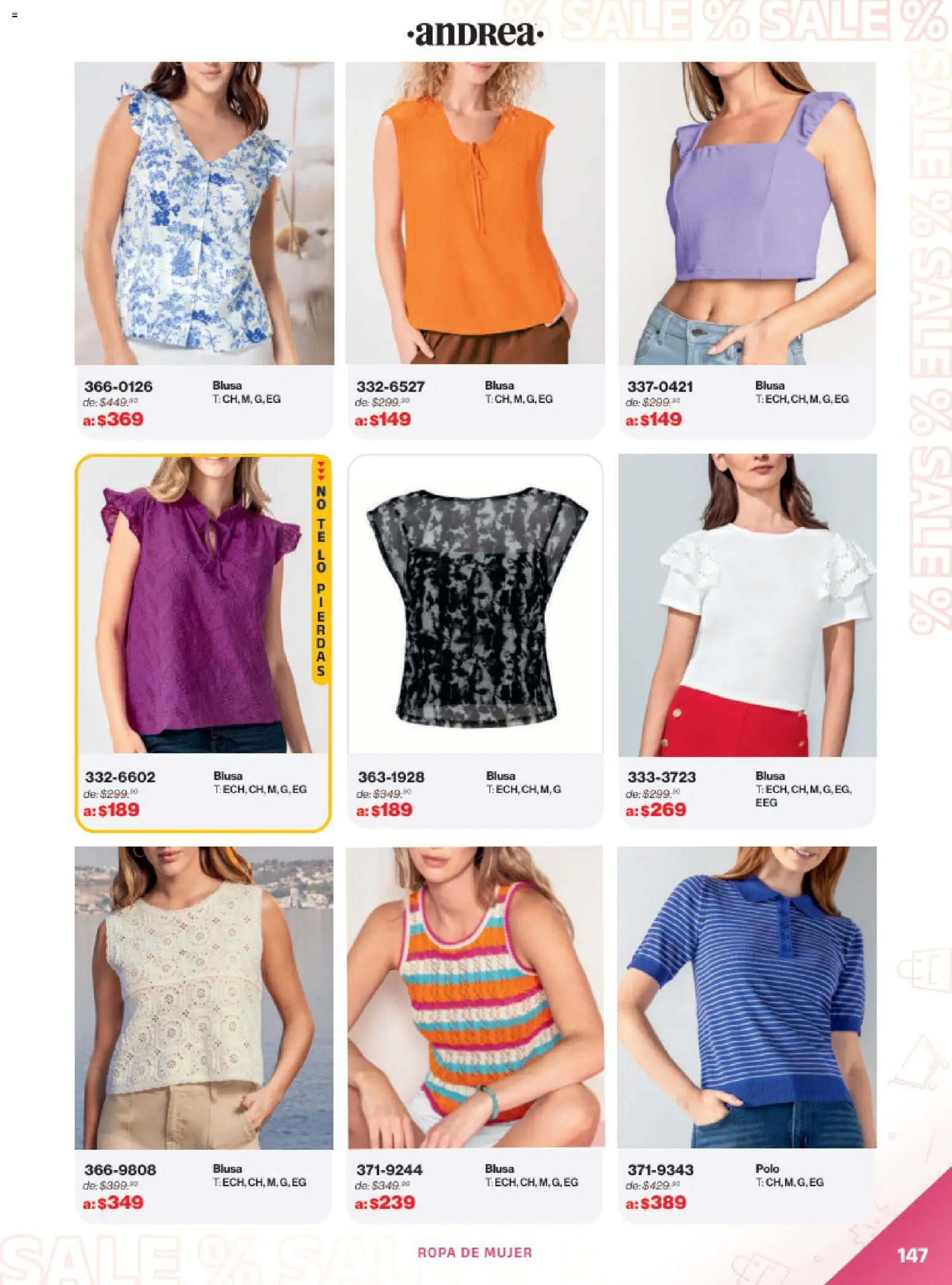 Vista previa las ofertas de la tienda Andrea - Catálogo Outlet desde el 21/12/2025 - Ropa, Blusa