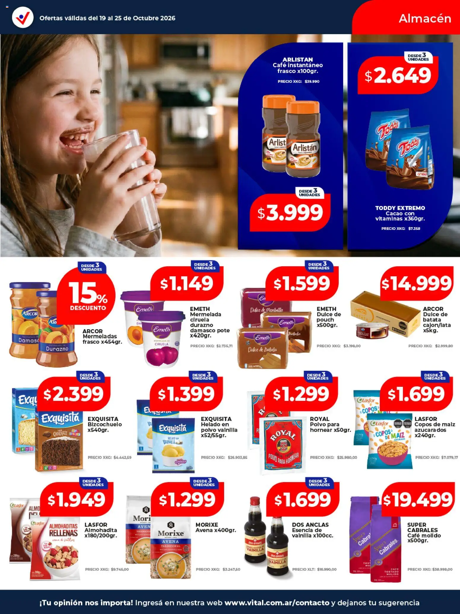 Vista previa del folleto de la tienda Vital válido desde el 19/10/2026 