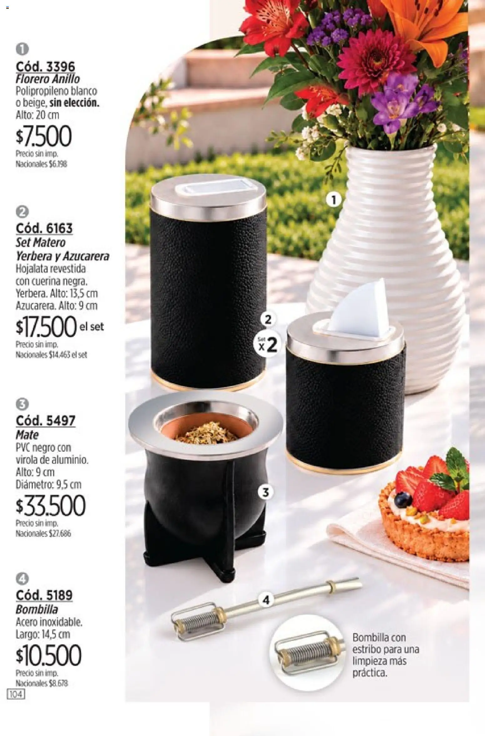 Vista previa del folleto de la tienda Amodil válido desde el 01/10/2026 - Mate, Anillo, Bombilla, Florero, Yerbera, Azucarera