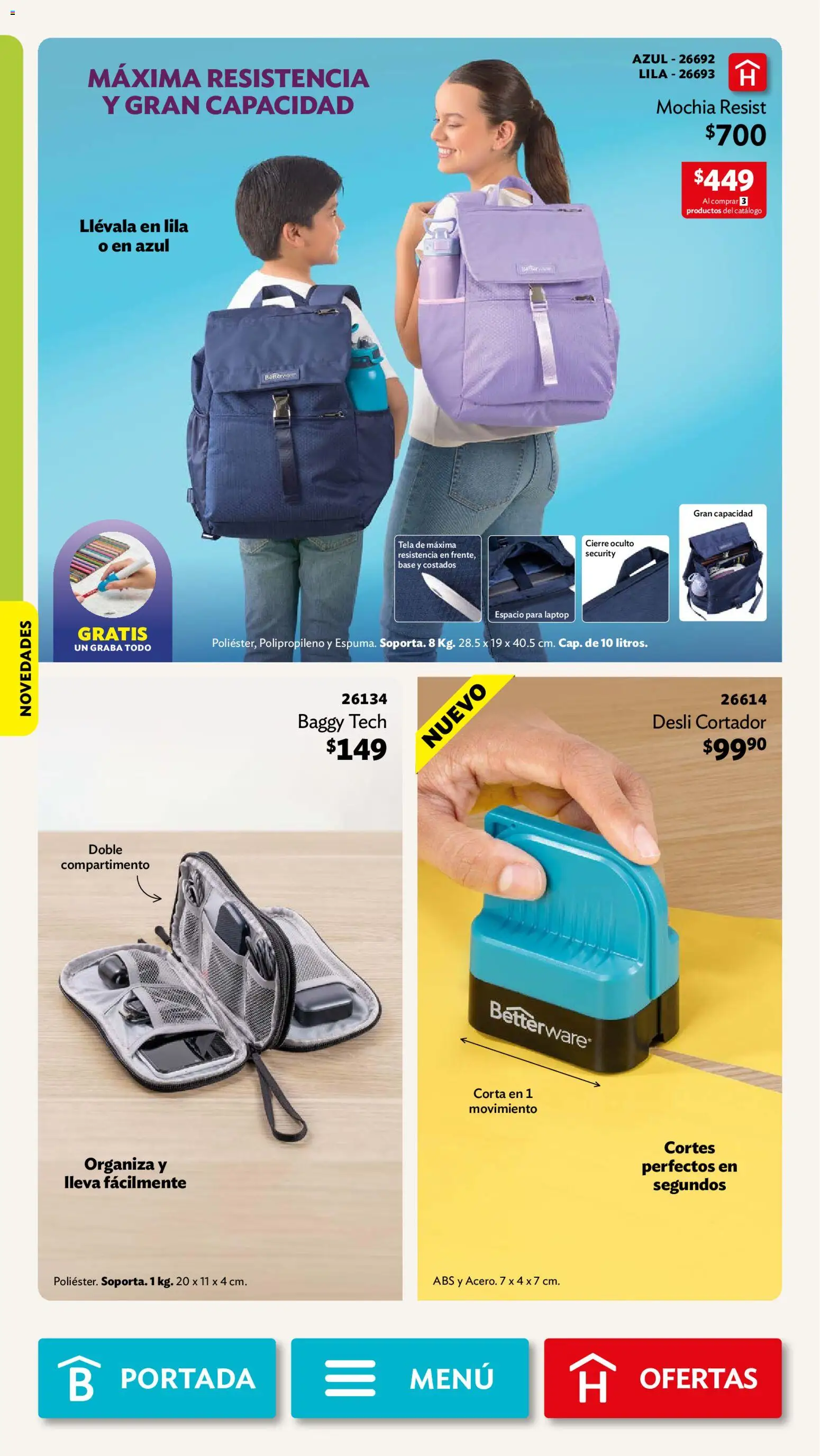 Vista previa las ofertas de la tienda Betterware - Betterware campaña 10 2026 desde el 28/09/2026 - Laptop, Cortador